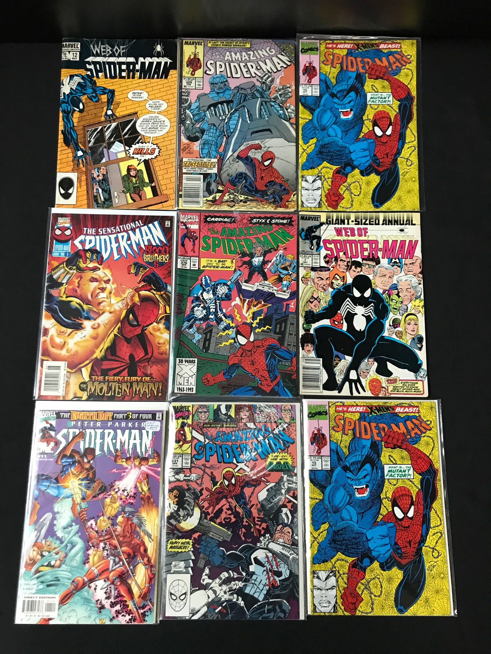 LOT OF 9 SPIDERMAN COMICS - MARVEL COMICS (1 of 1)