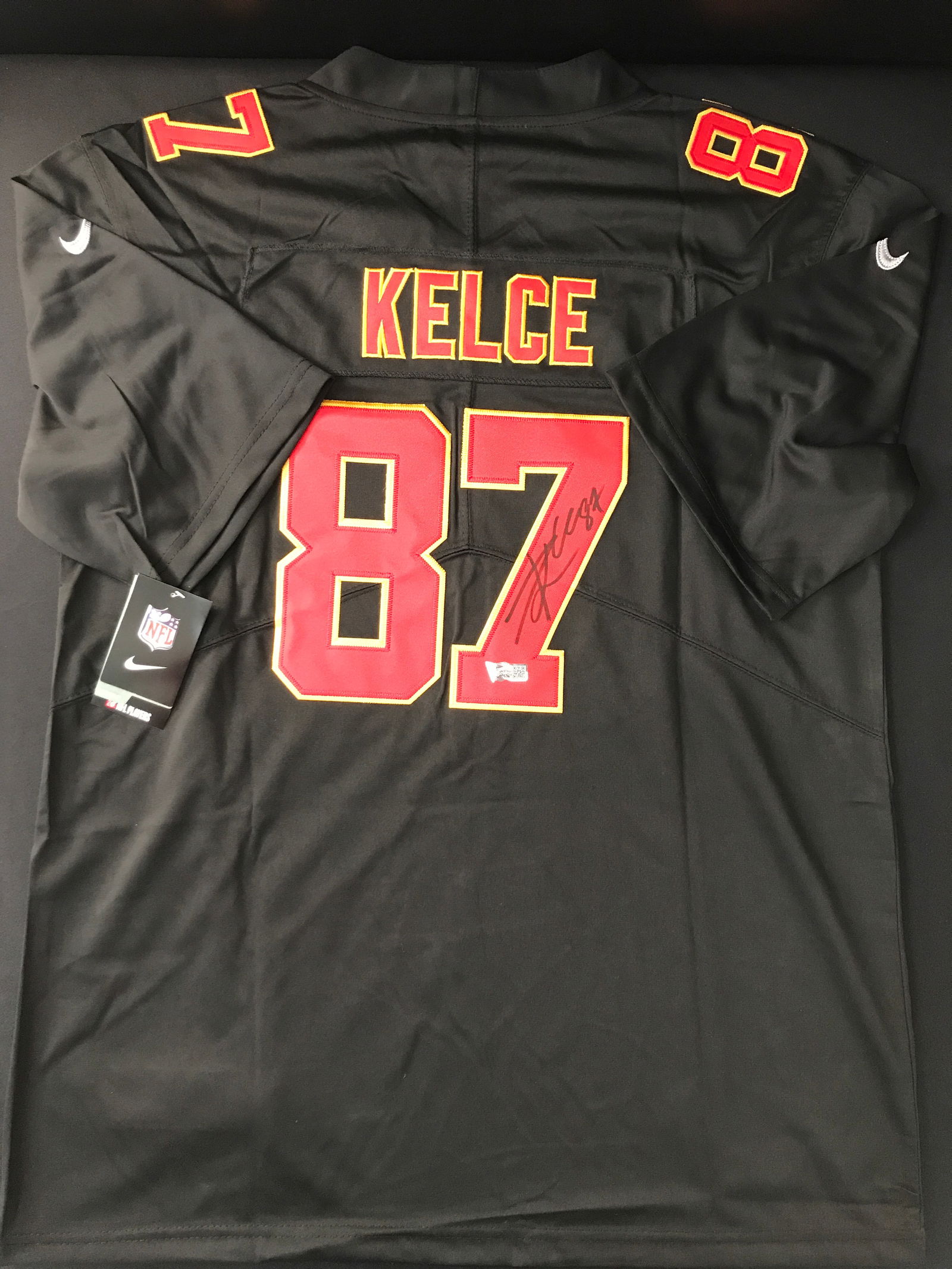 TRAVIS KELCE SIGNED Kansas City CHIEFS CUSTOM JERSEY - ACE COA (1 of 3)