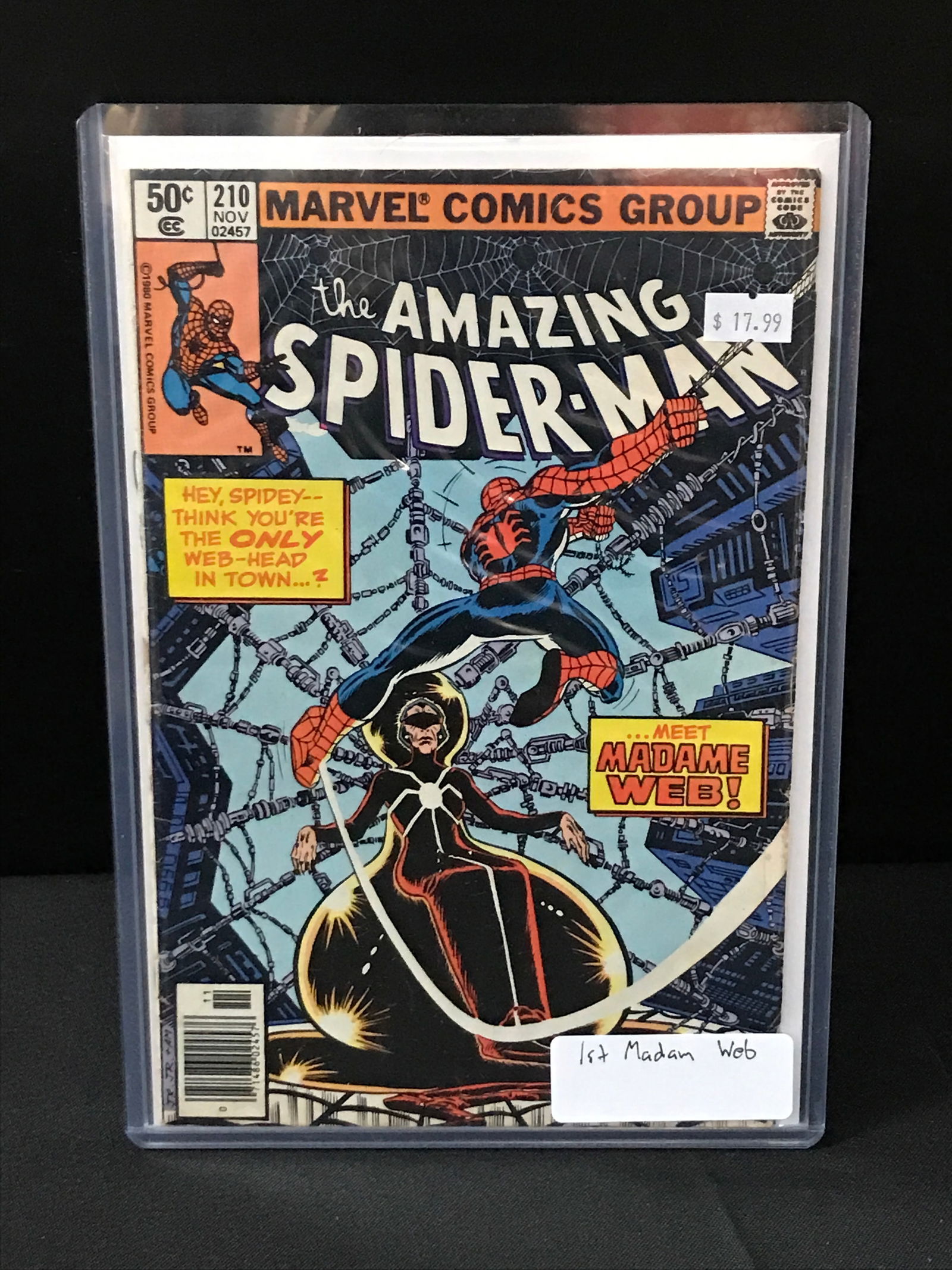 THE AMAZING SPIDERMAN #210 1ST MADAM WEB - MARVEL COMICS (1 of 1)
