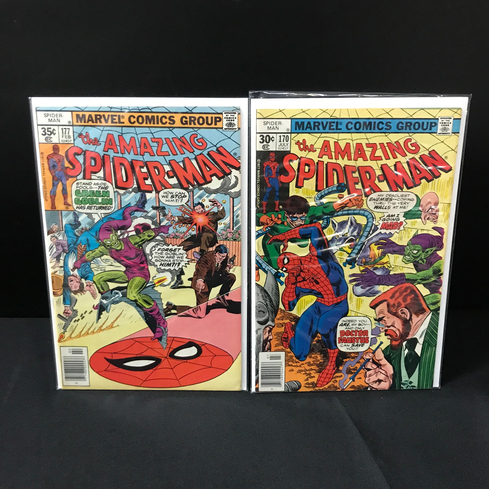 LOT OF 2 AMAZING SPIDERMAN COMICS #170 & #177 - MARVEL COMICS (1 of 1)