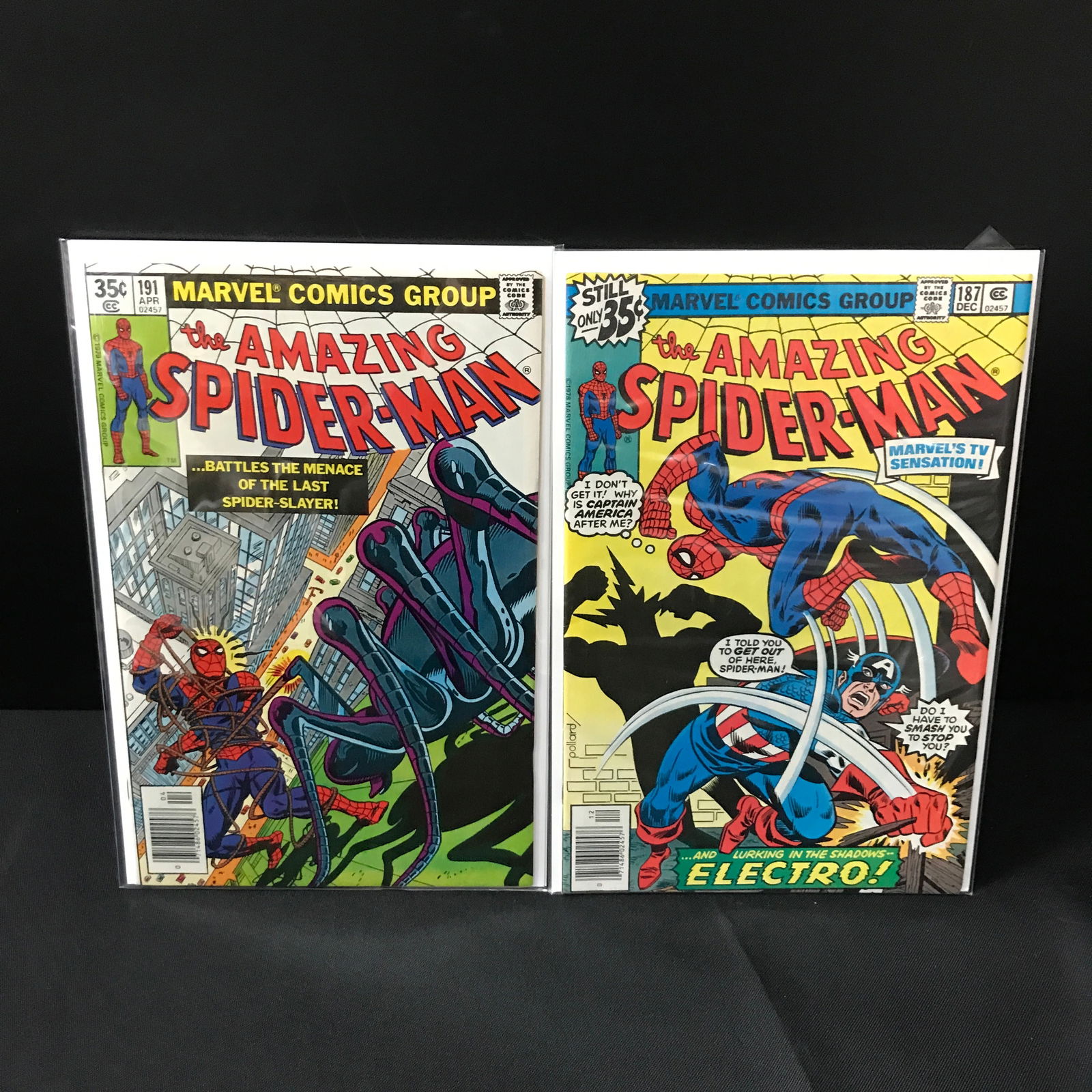 LOT OF 2 AMAZING SPIDERMAN COMICS #187 & #191 - MARVEL COMICS (1 of 1)