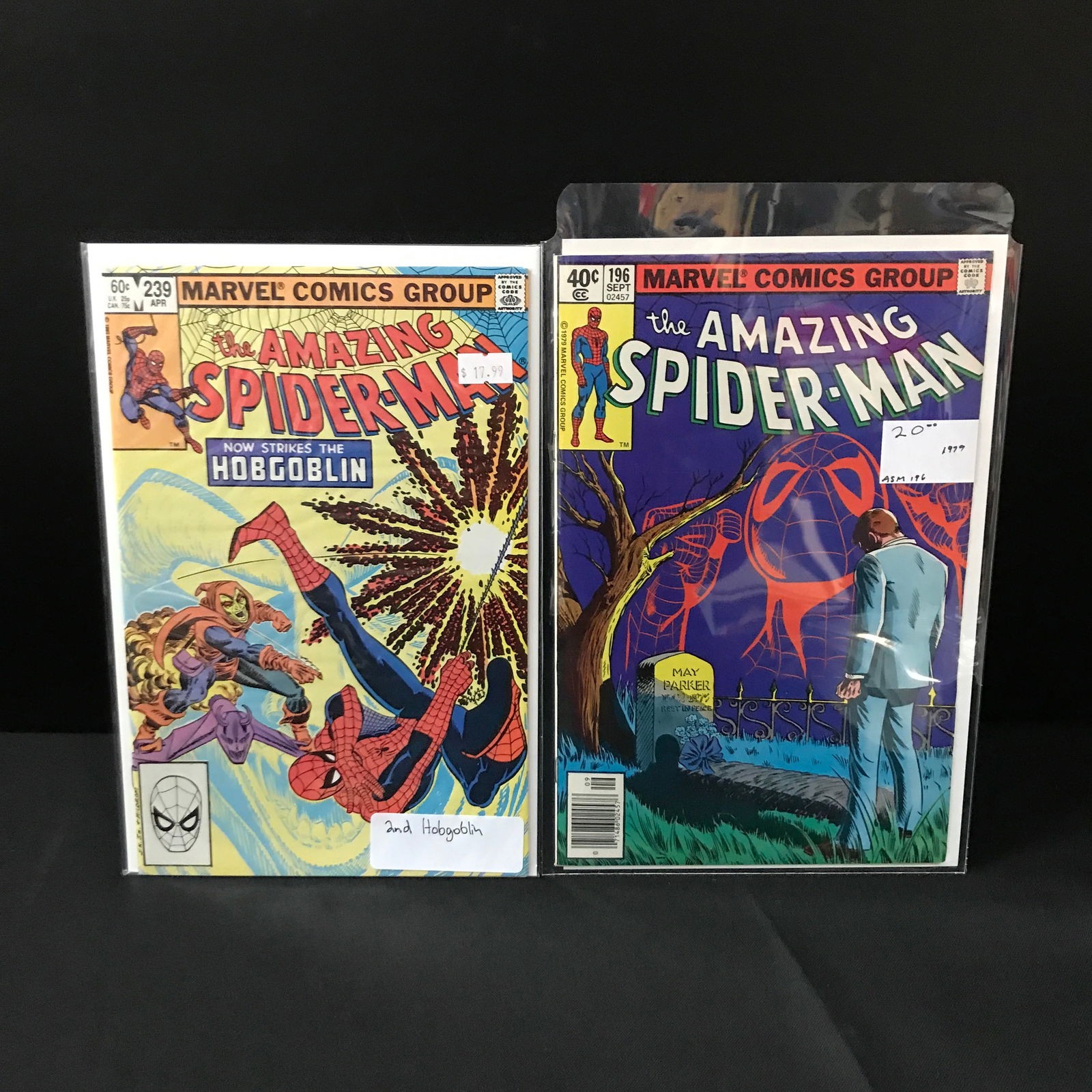 LOT OF 2 AMAZING SPIDERMAN COMICS #196 & #239 - MARVEL COMICS (1 of 1)