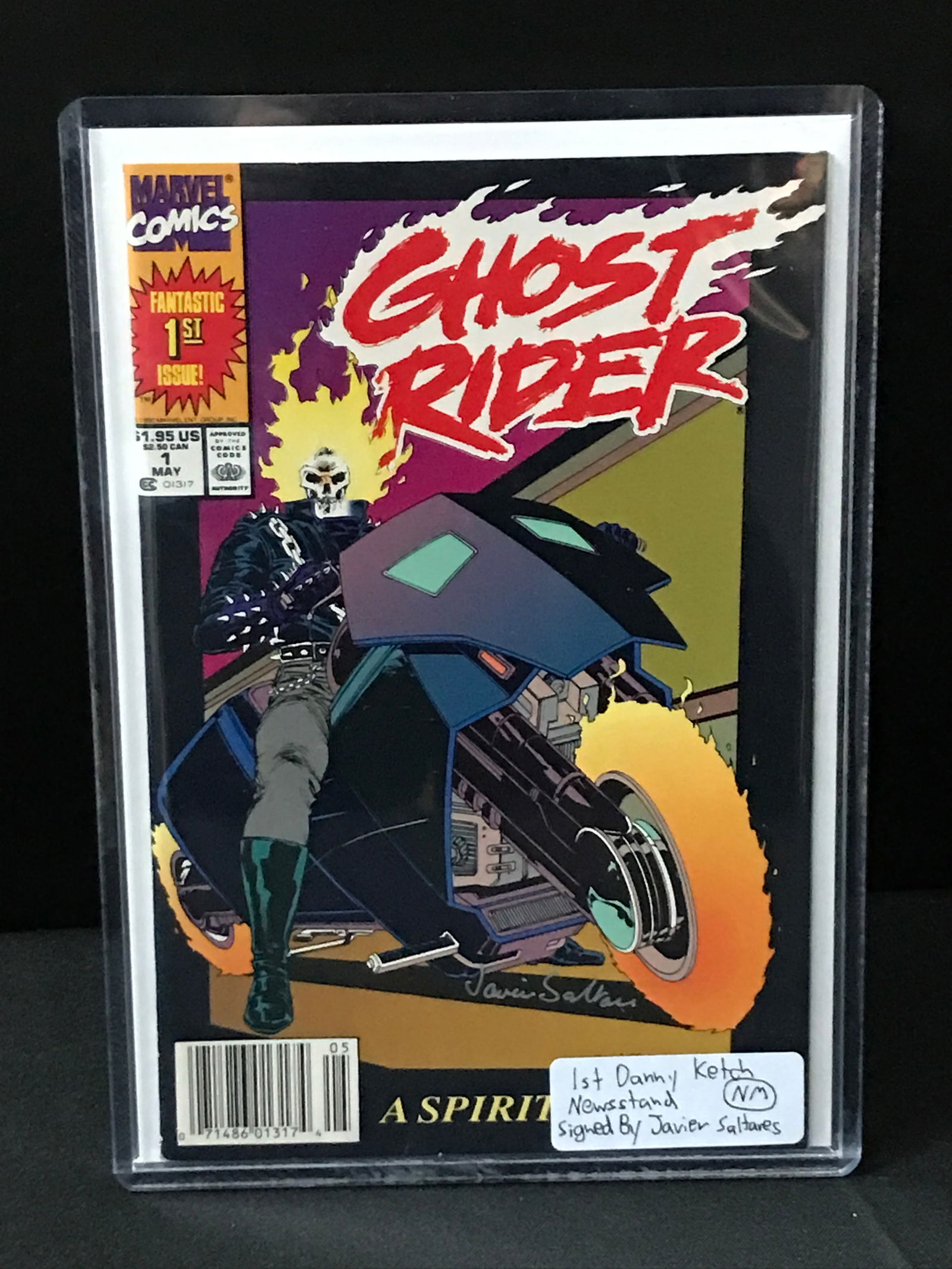 GHOST RIDER #1 1ST DANNY KETCH SIGNED BY JAVIER SALTARES - MARVEL COMICS (1 of 2)