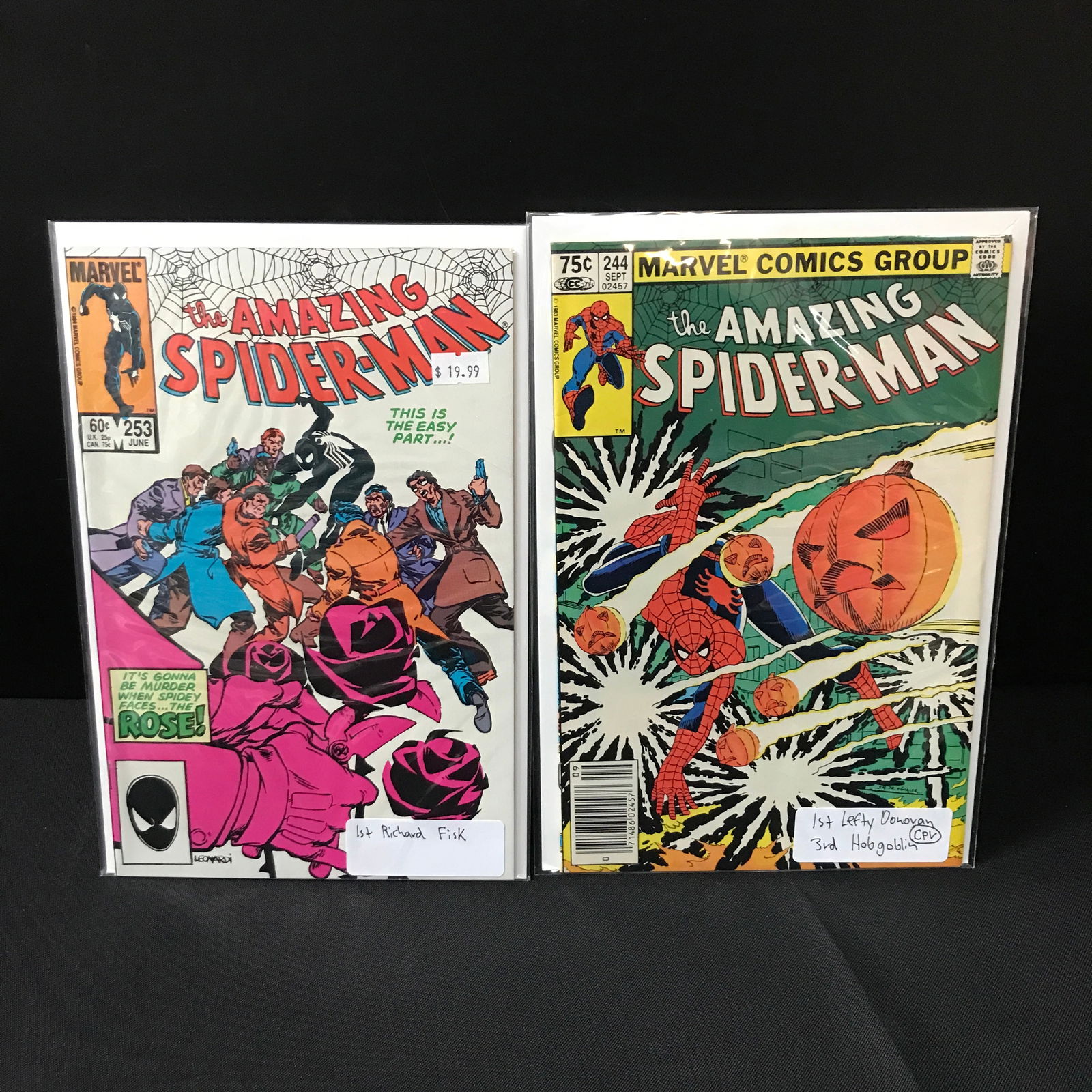 LOT OF 2 AMAZING SPIDERMAN COMICS #244 & #253 - MARVEL COMICS (1 of 1)