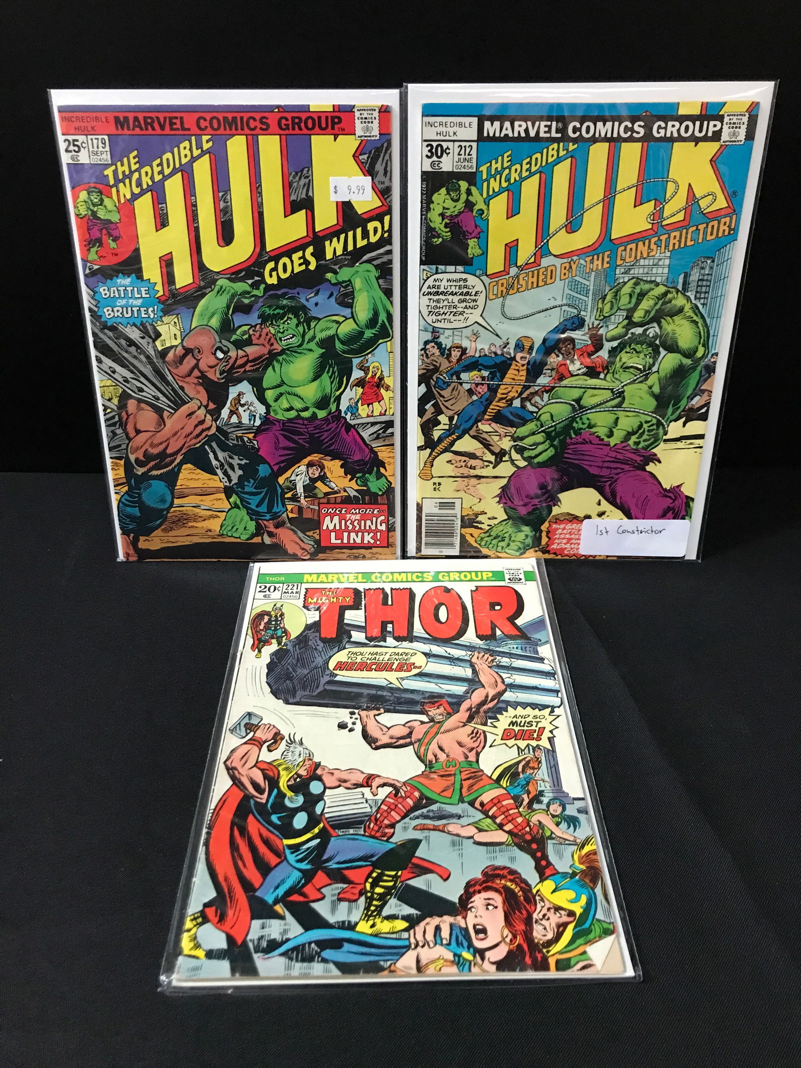 LOT OF 3 MARVEL COMICS - THOR AND HULK (1 of 1)