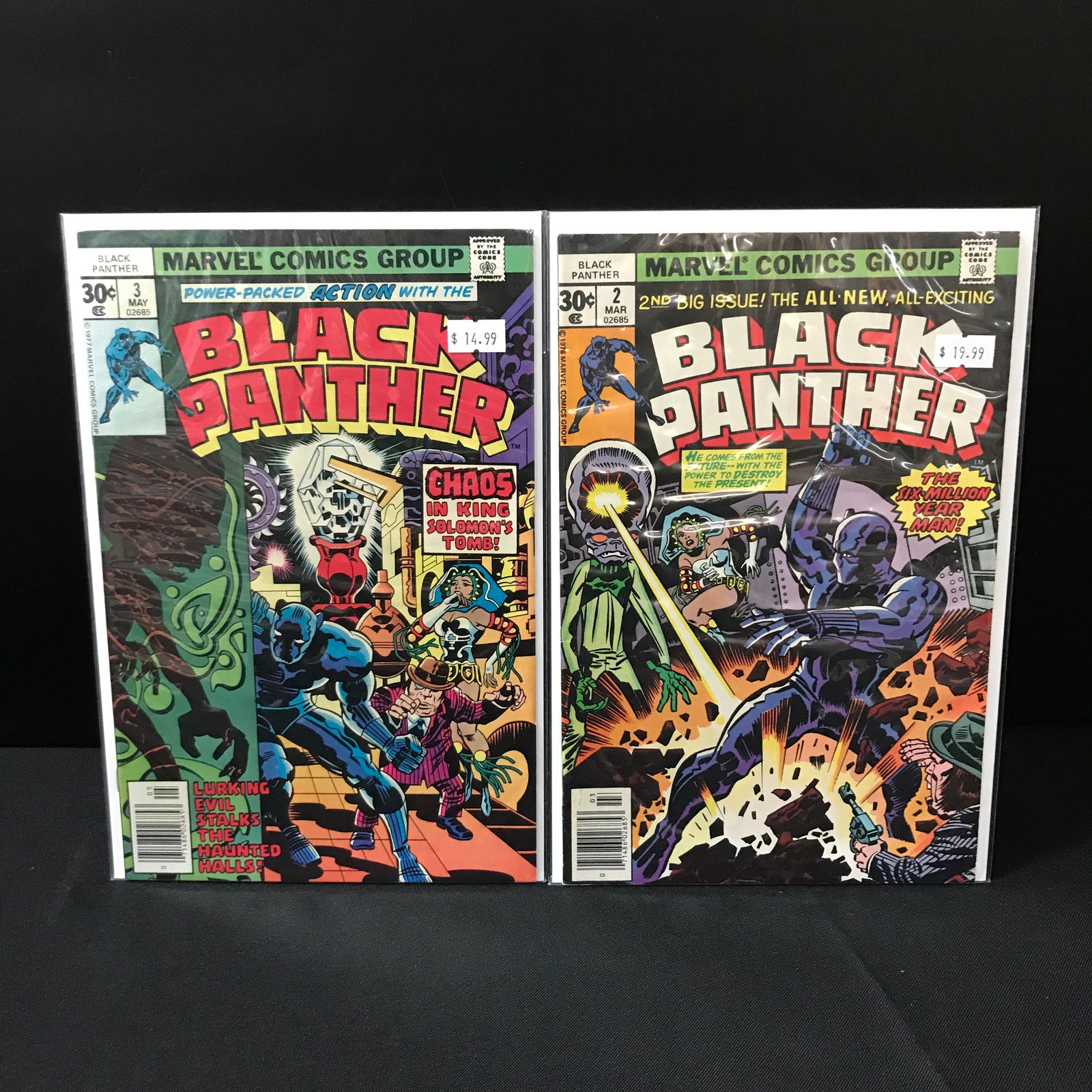 LOT OF 2 BLACK PANTHER COMICS #2-3 - MARVEL COMICS: Prices are in Canadian dollars
