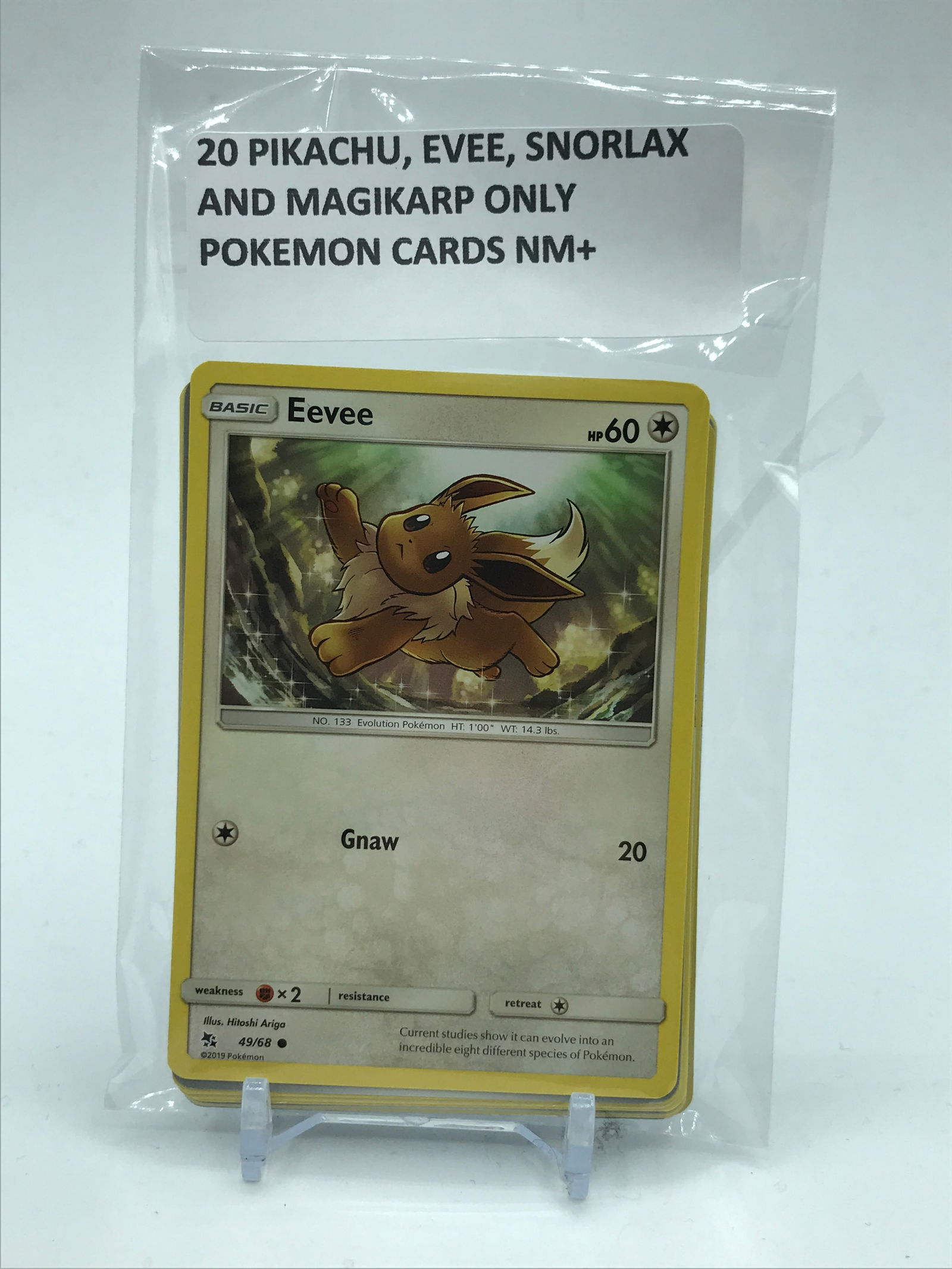 POKEMON TCG 20 TRADING CARDS PIKACHU, EVEE, SNORLAX AND MAGIKARP NM+ (1 of 1)