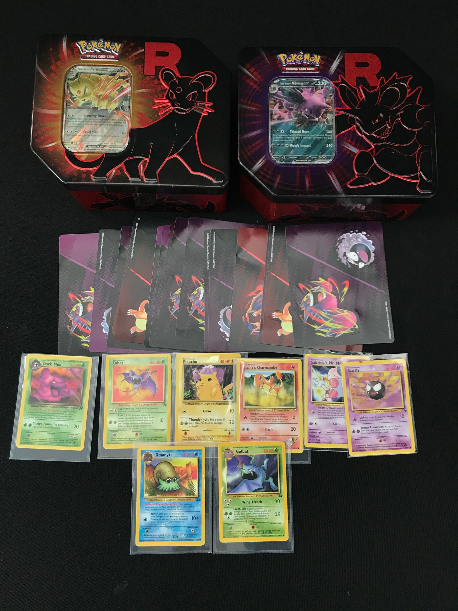 LOT OF POKEMON TCG LOOSE CARDS AND 2 TINS: Prices are in Canadian dollars
