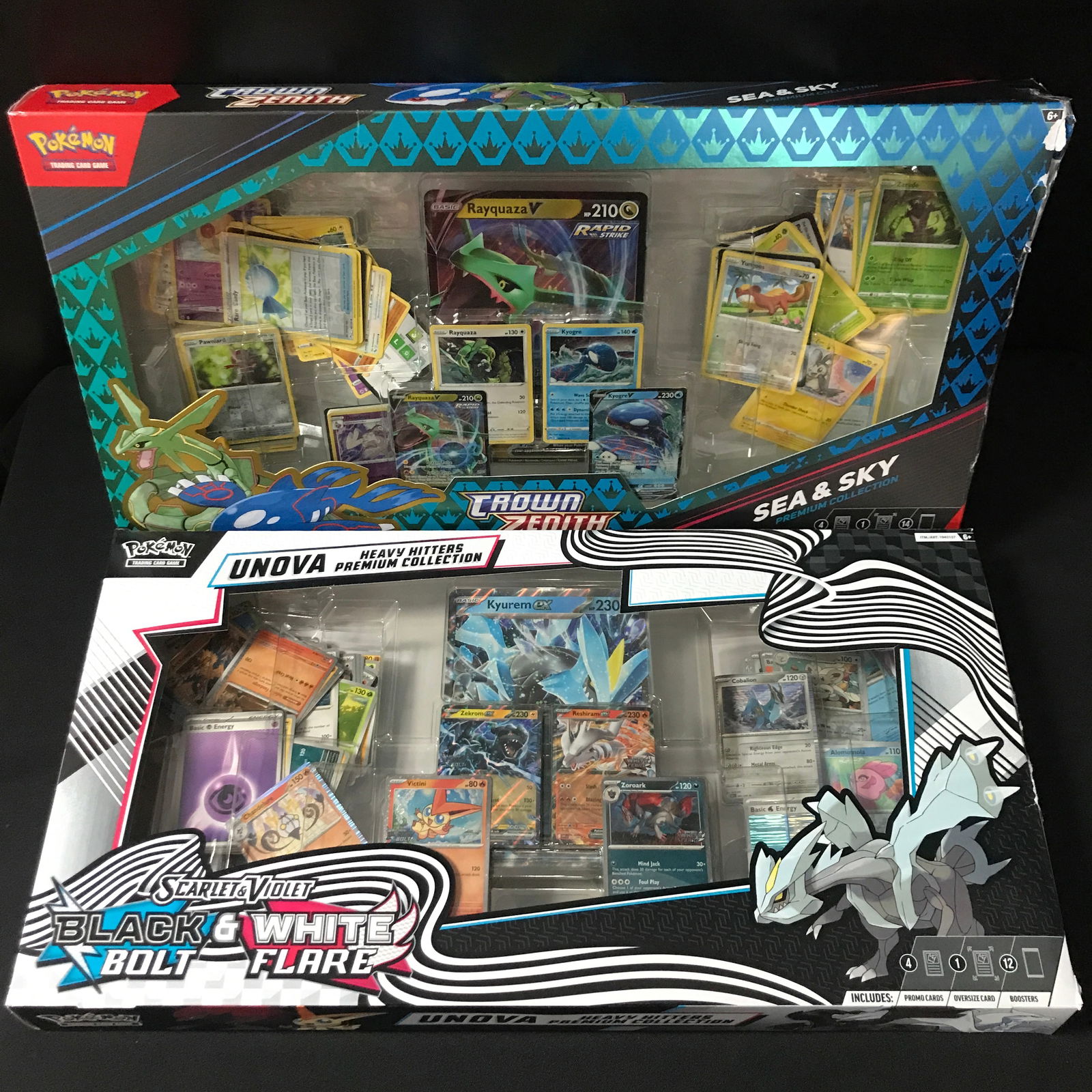 LOT OF 2 POKEMON BOXES - CROWN ZENITH AND BLAXCK BOLT & WHITE FLAIR: Prices are in Canadian dollars