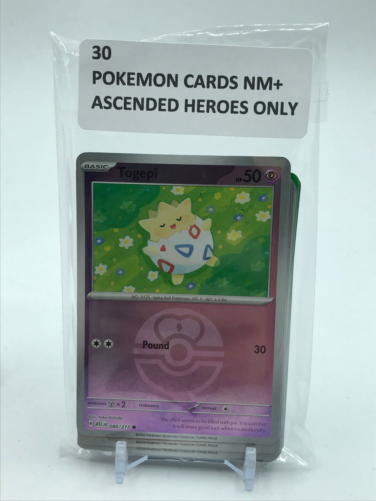 POKEMON TCG 30 ASCENDED HEROES TRADNG CARDS NM+: Prices are in Canadian dollars