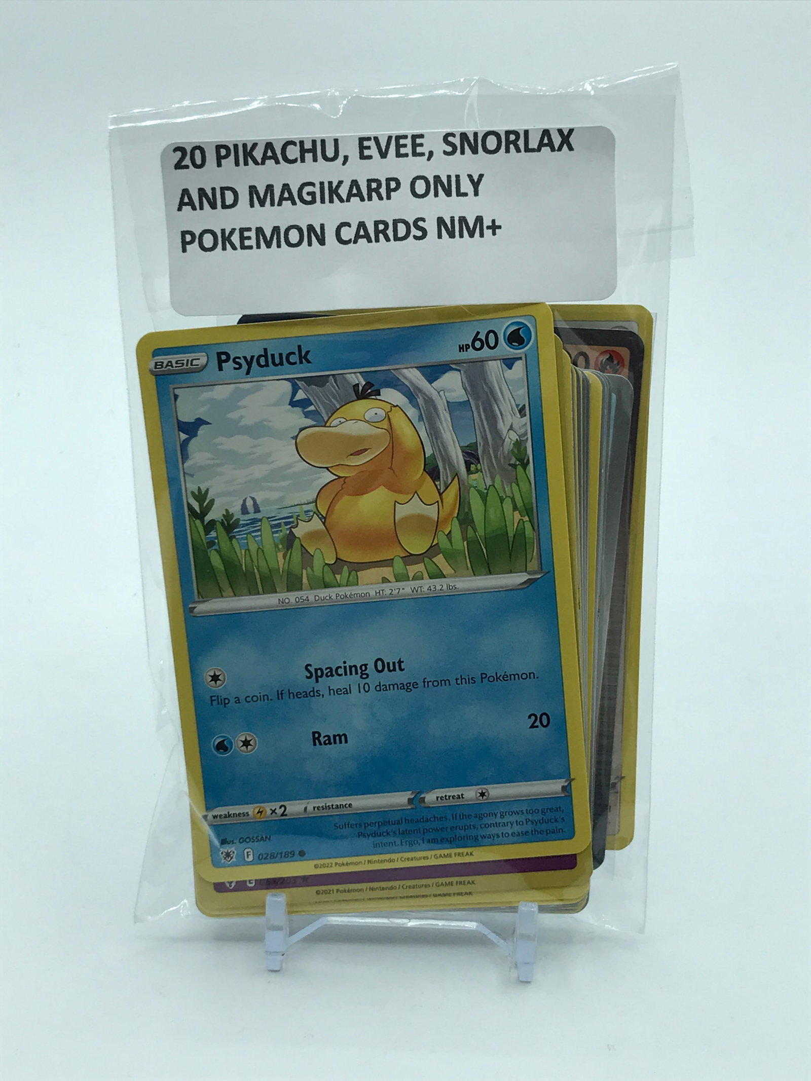 POKEMON TCG 20 TRADING CARDS PIKACHU, EVEE, SNORLAX AND MAGIKARP NM+ (1 of 1)