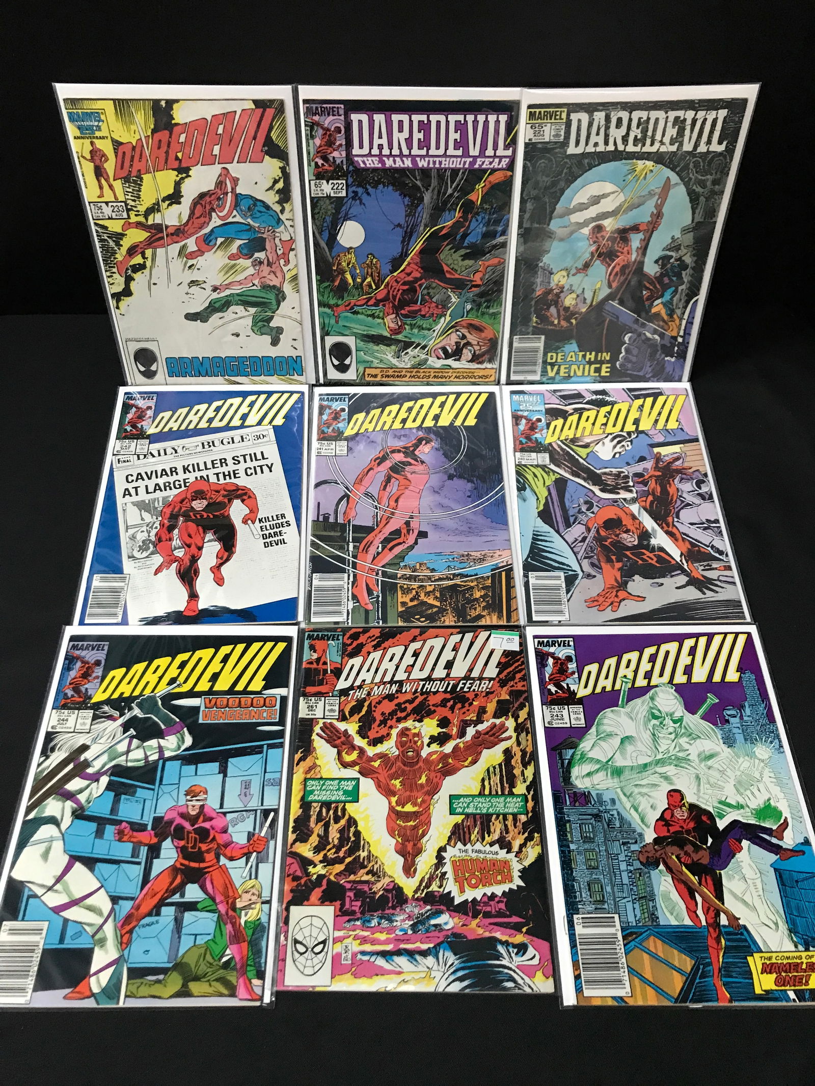 LOT OF 9 DAREDEVIL COMICS - MARVEL COMICS (1 of 1)