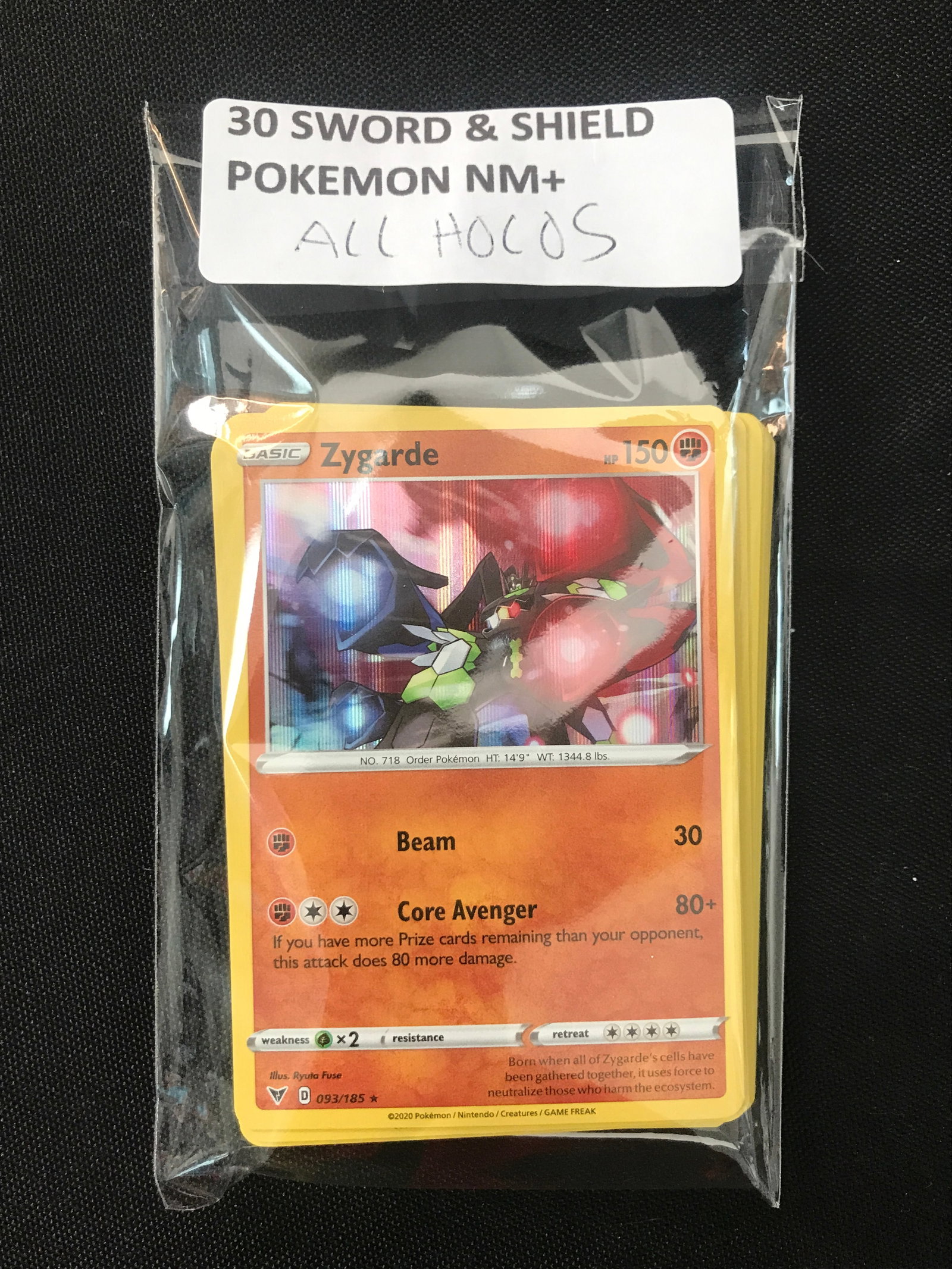 LOT OF POKEMON TCG 30 POKEMON SWORD & SHIELD NM+ ALL HOLOS: Prices are in Canadian dollars
