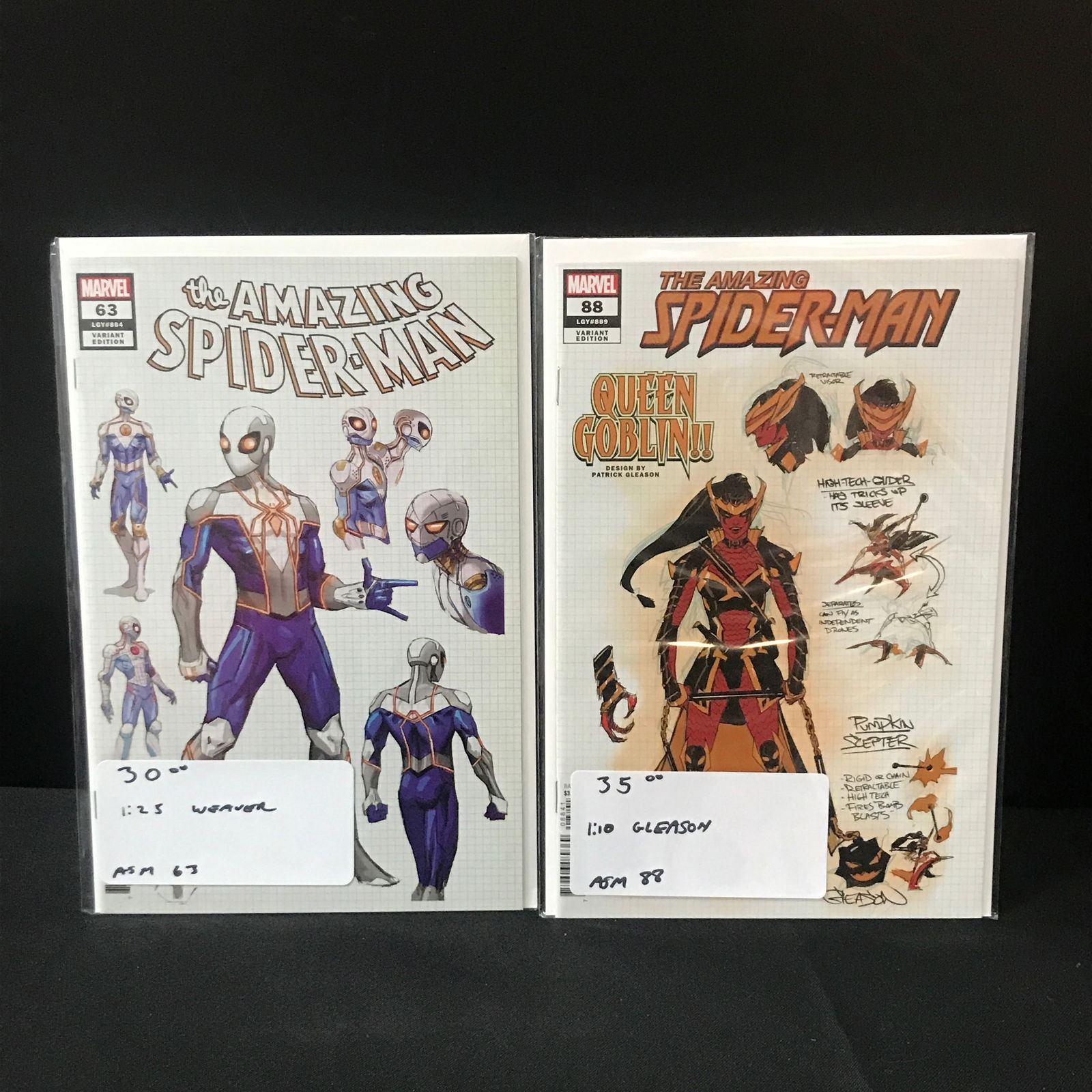 LOT OF 2 AMAZING SPIDERMAN COMICS #63 & #88 1:25 & 1:10 VARIANT - MARVEL COMICS (1 of 1)