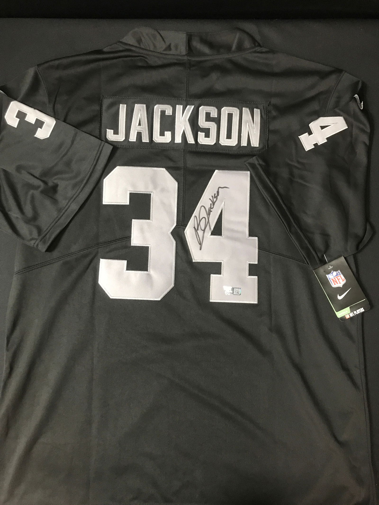 BO JACKSON SIGNED CUSTOM RAIDERS JERSEY - ACE COA (1 of 3)