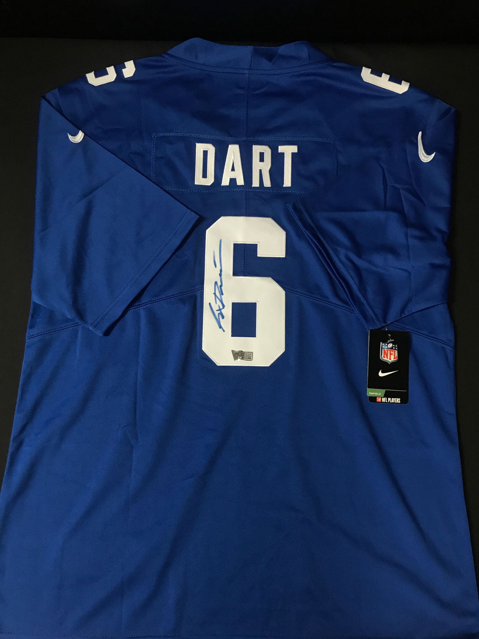 JAXSON DART SIGNED NEW YORK GIANTS CUSTOM JERSEY - ACE COA (1 of 3)