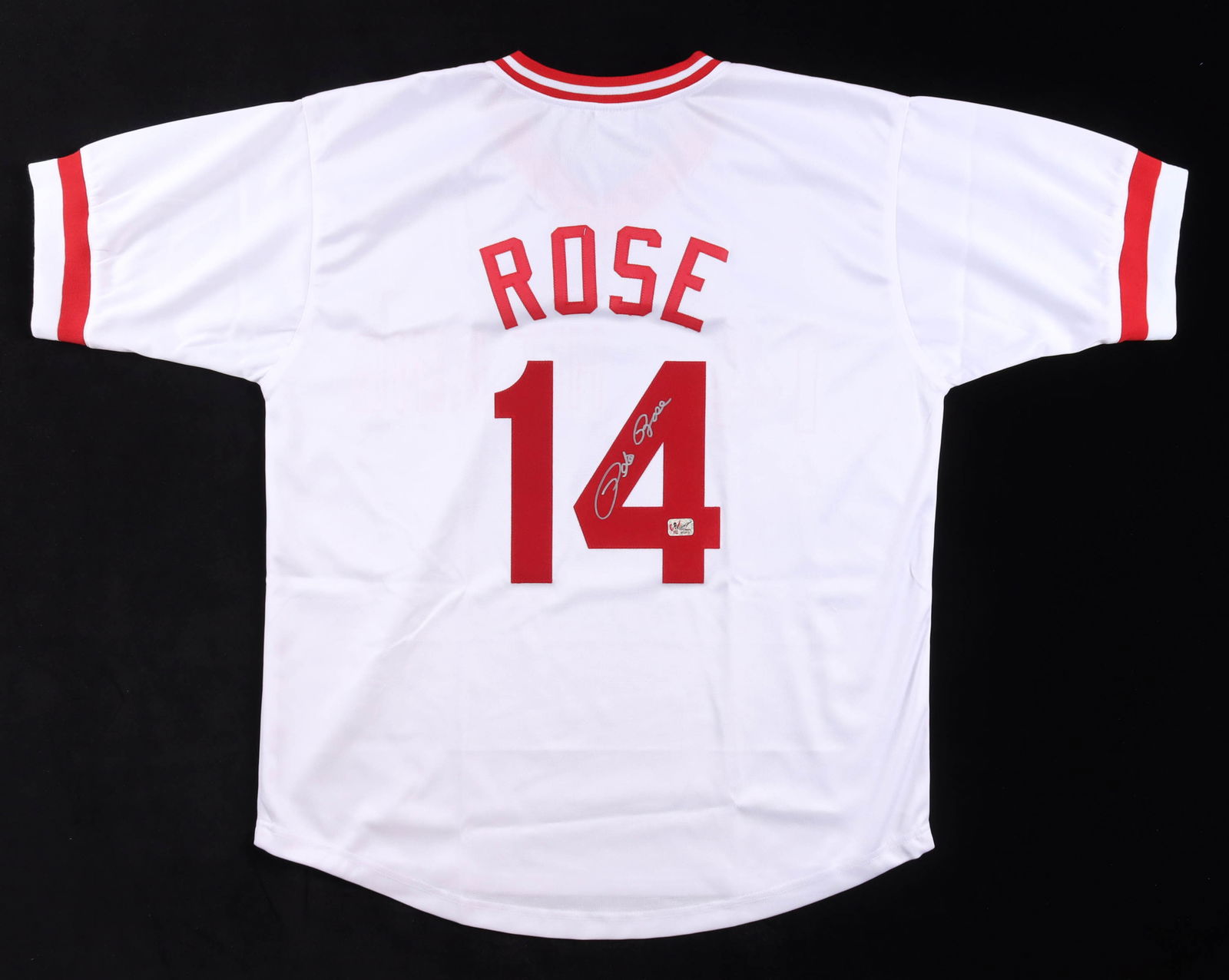 PETE ROSE SIGNED #14 HIT KING BASEBALL JERSEY - FITERMAN SPORTS COA (1 of 3)