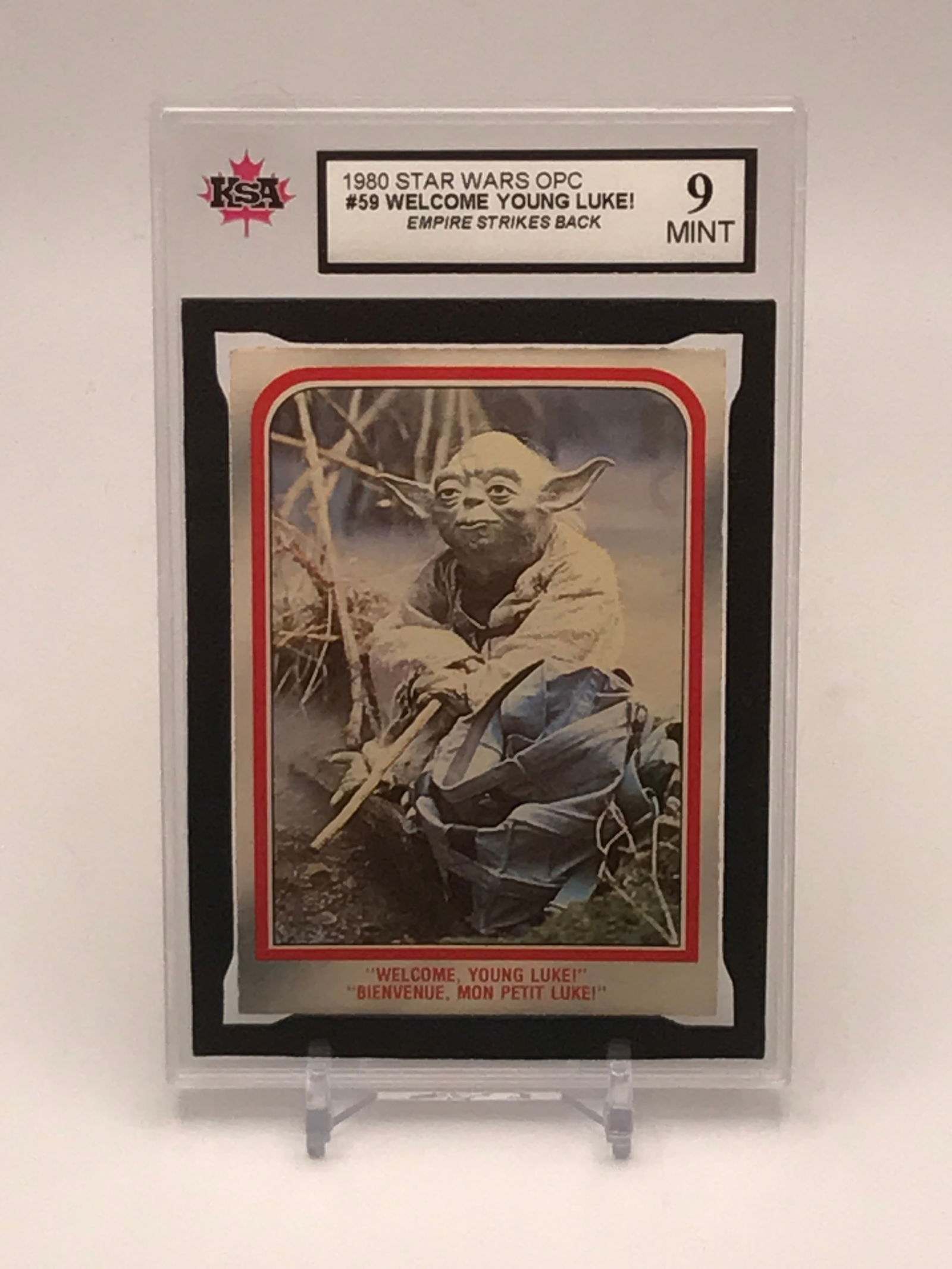 1980 Star Wars OPC WELCOME YOUNG LUKE EMPIRE STRIKES BACK - KSA GRADE 9 (1 of 2)