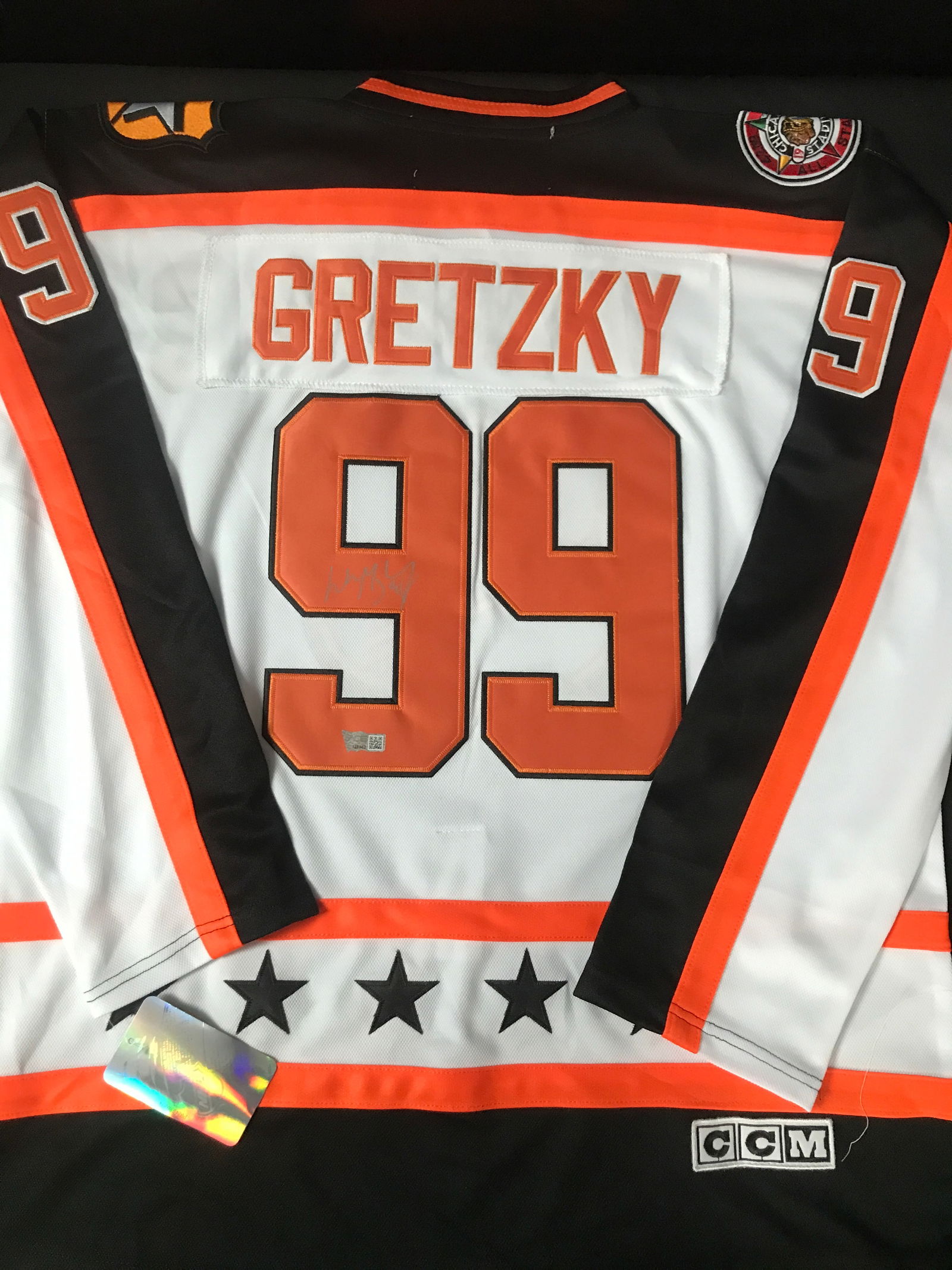 WAYNE GRETZKY SIGNED CAMPBELL CONFERENCE CUSTOM JERSEY ACE COA (1 of 3)