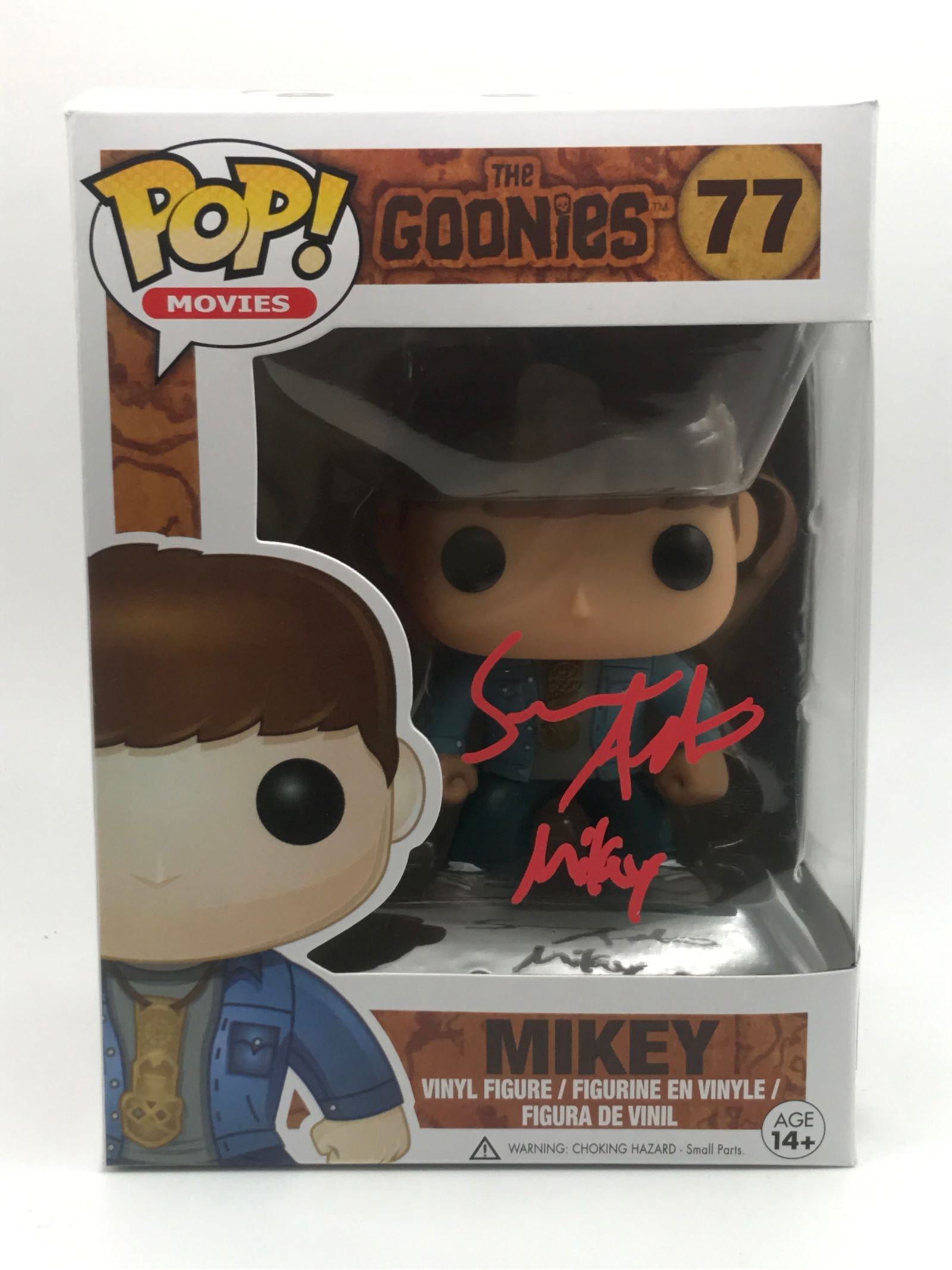 SEAN ASTIN SIGNED MIKEY GOONIES FUNKO POP - WWOC COA: Prices are in Canadian dollars