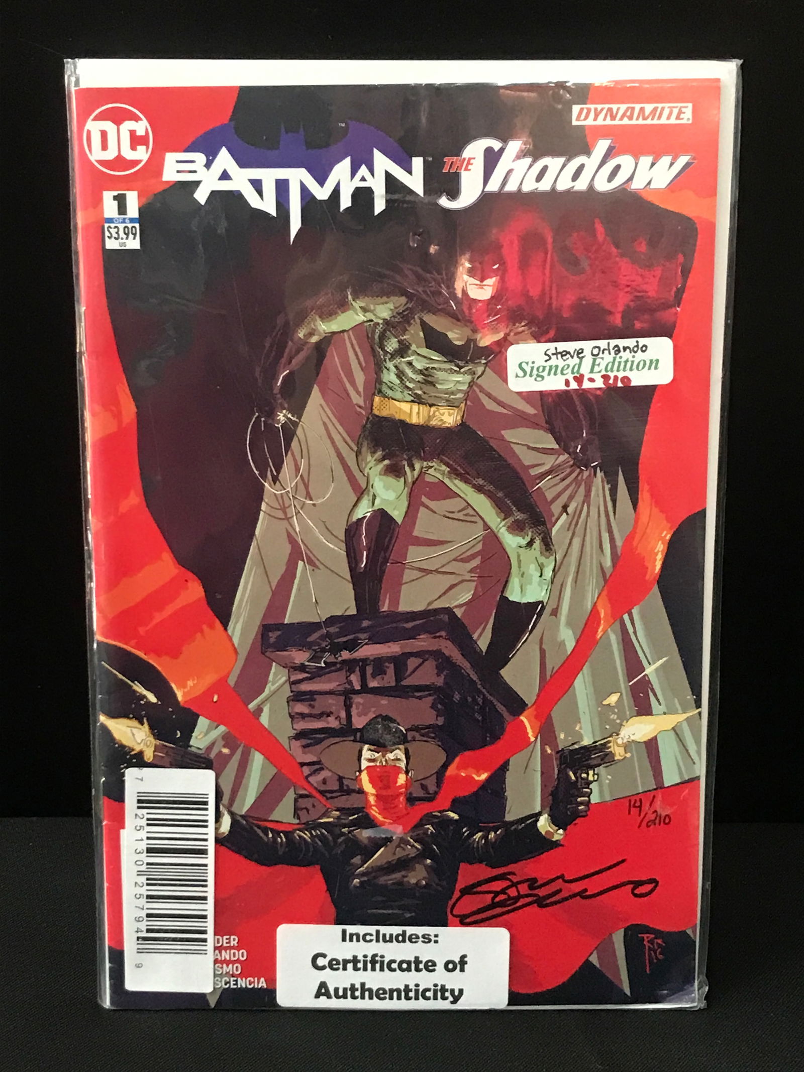 BATMAN THE SHADOW #1 SIGNED BY STEVE ORLANDO WITH COA - DC COMICS (1 of 3)