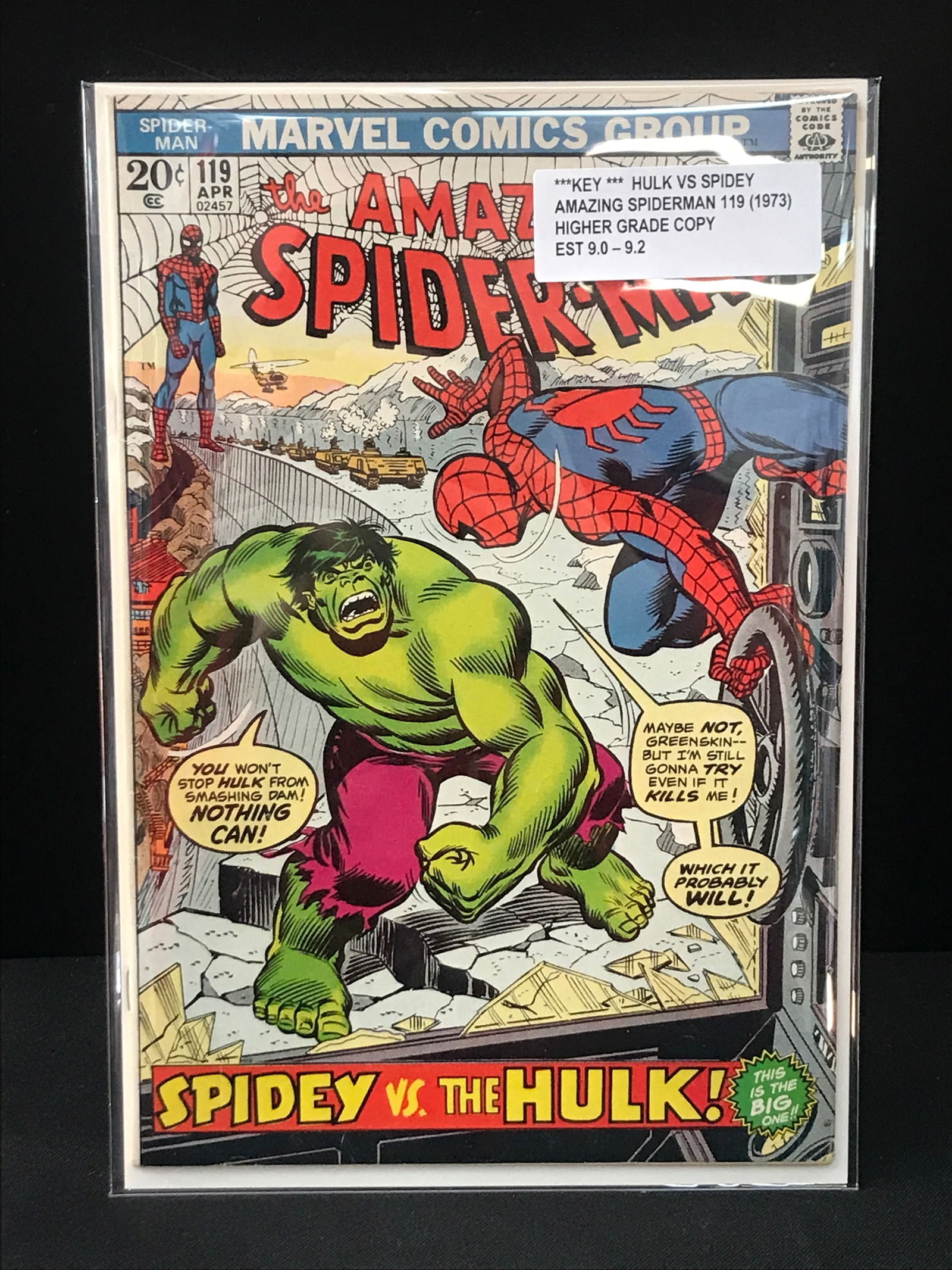 THE AMAZING SPIDERMAN #119 HULK VS SPIDEY - MARVEL COMICS (1 of 1)