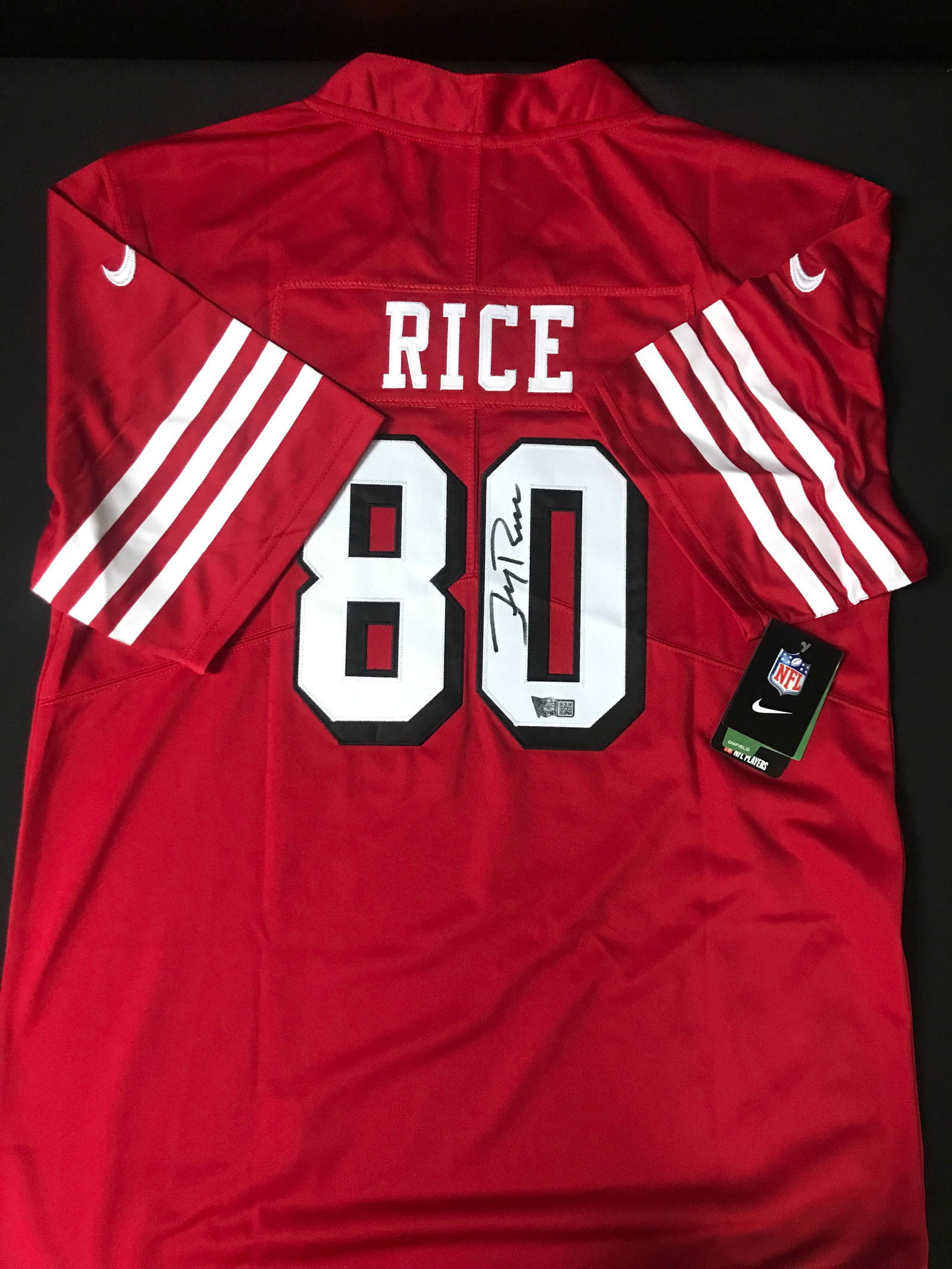 JERRY RICE SIGNED San Francisco 49ERS CUSTOM JERSEY - ACE COA (1 of 3)