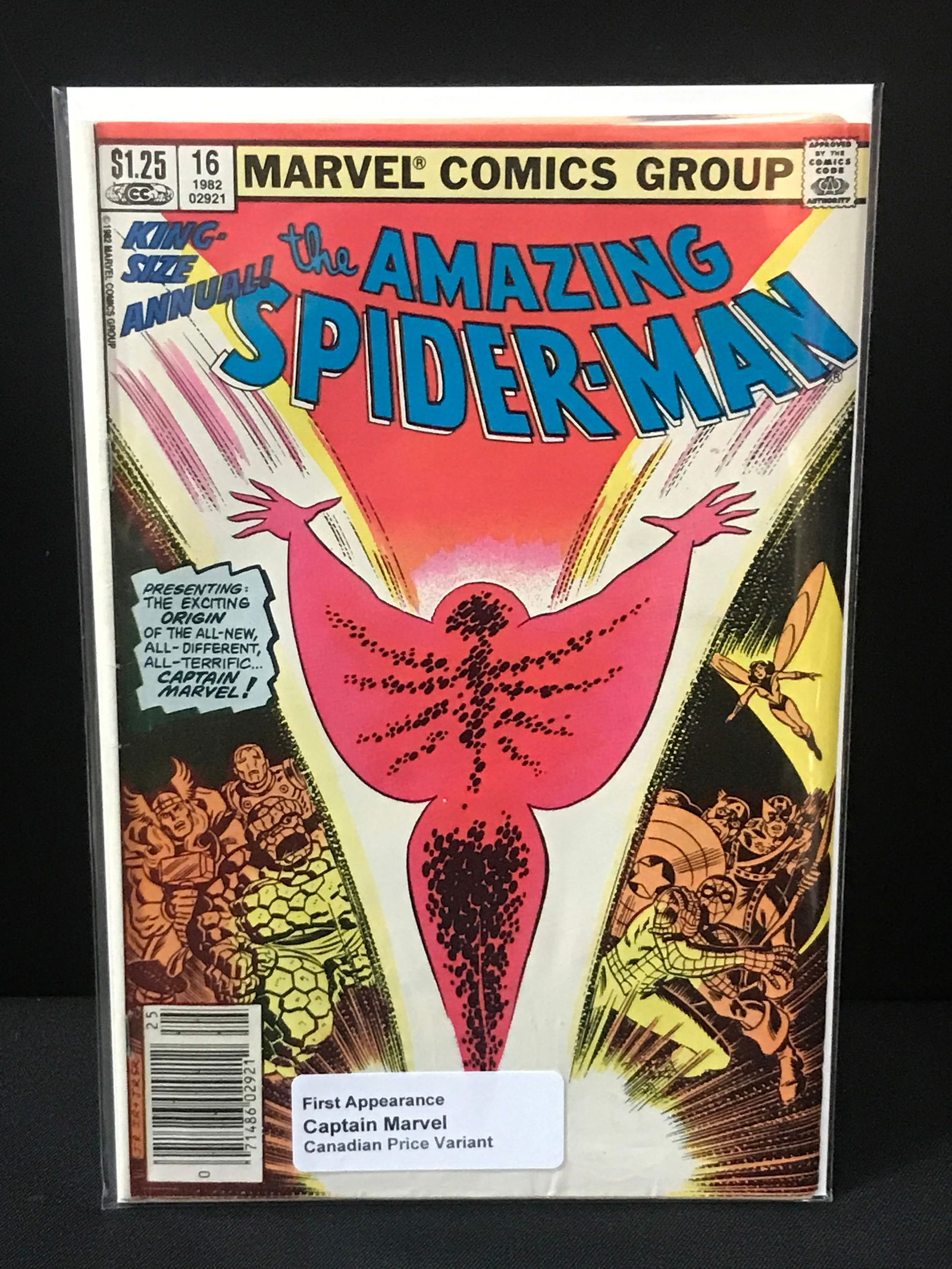 THE AMAZING SPIDERMAN KING SIZED ANNUAL #16 1ST CAPTAIN MARVEL - MARVEL COMICS (1 of 1)