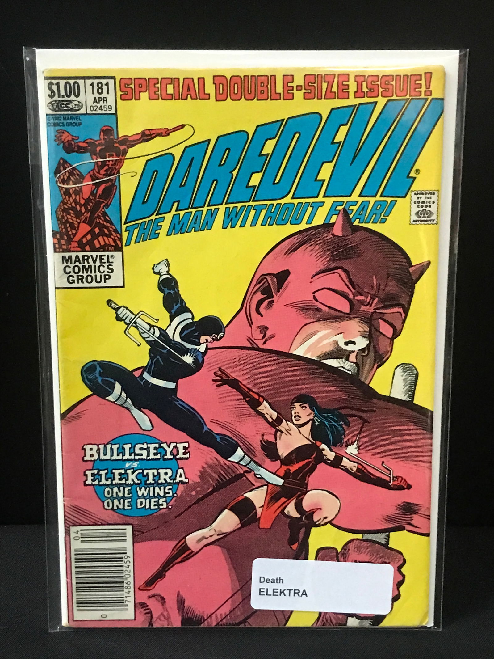 DAREDEVIL #181 DEATH OF ELEKTRA - MARVEL COMICS (1 of 1)