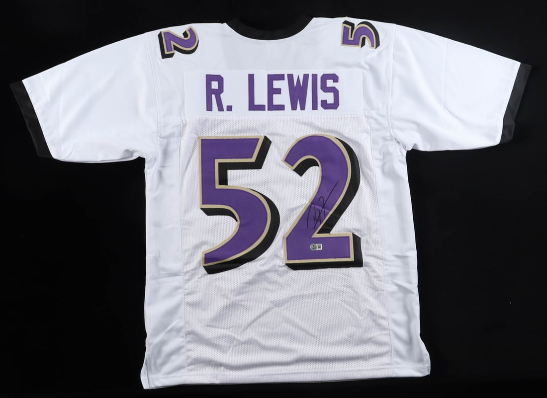 RAY LEWIS SIGNED BALTIMORE RAVENS JERSEY - BECKETT COA (1 of 3)