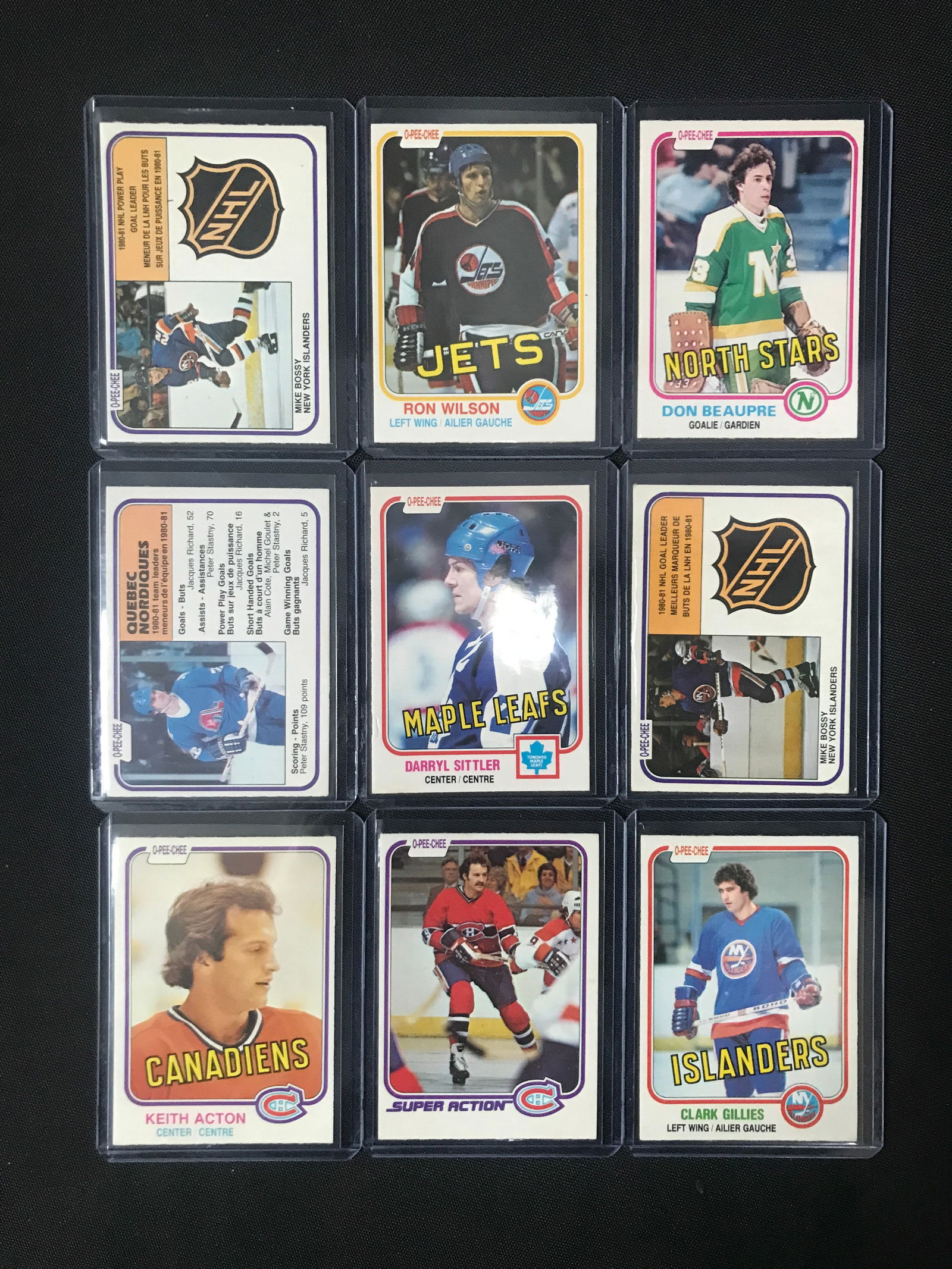 LOT OF 9 HOCKEY TRADING CARDS (1 of 1)