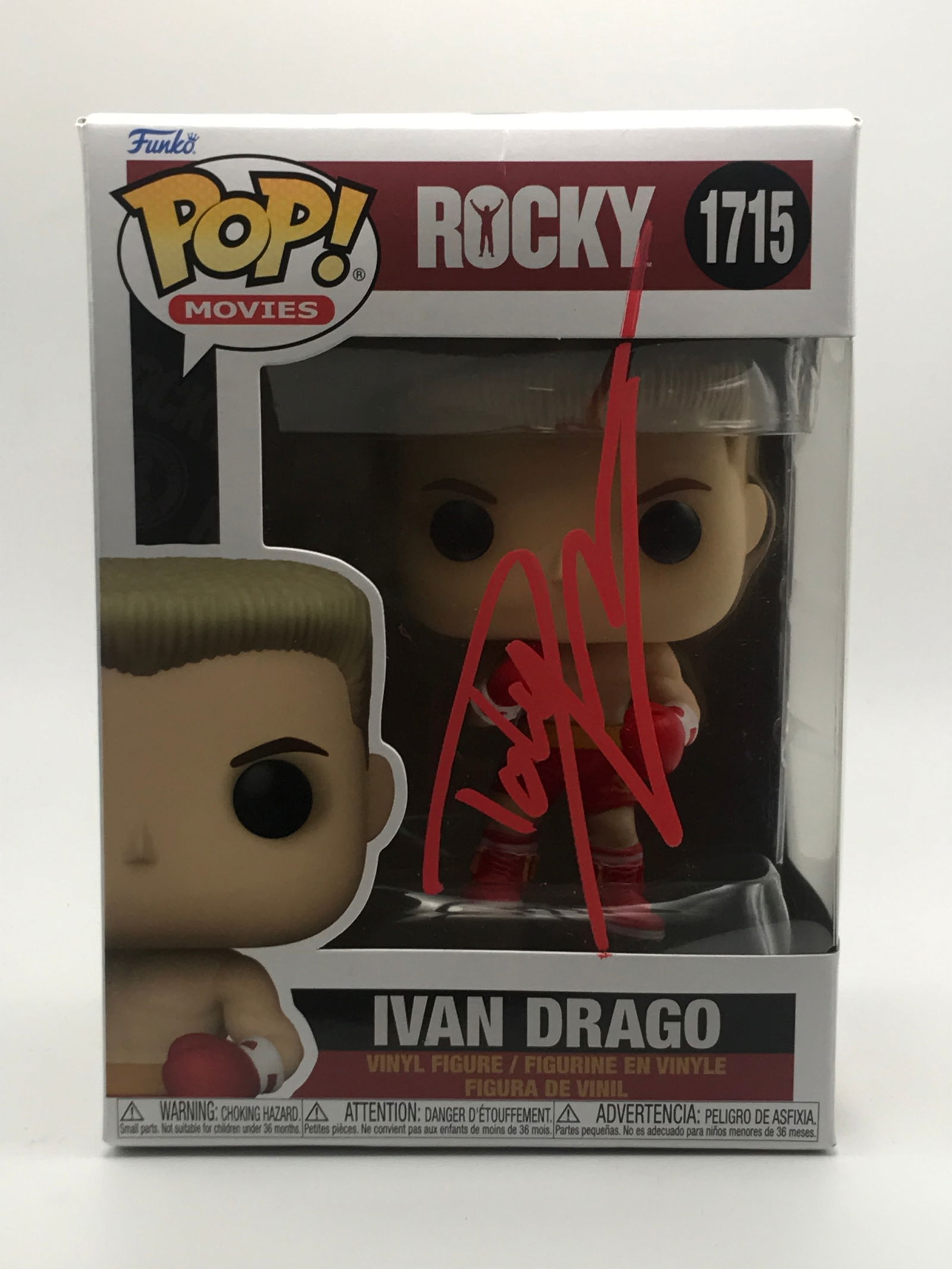 DOLPH LUNDGREN SIGNED IVAN DRAGO ROCKY FUNKO POP - KB COA (1 of 2)