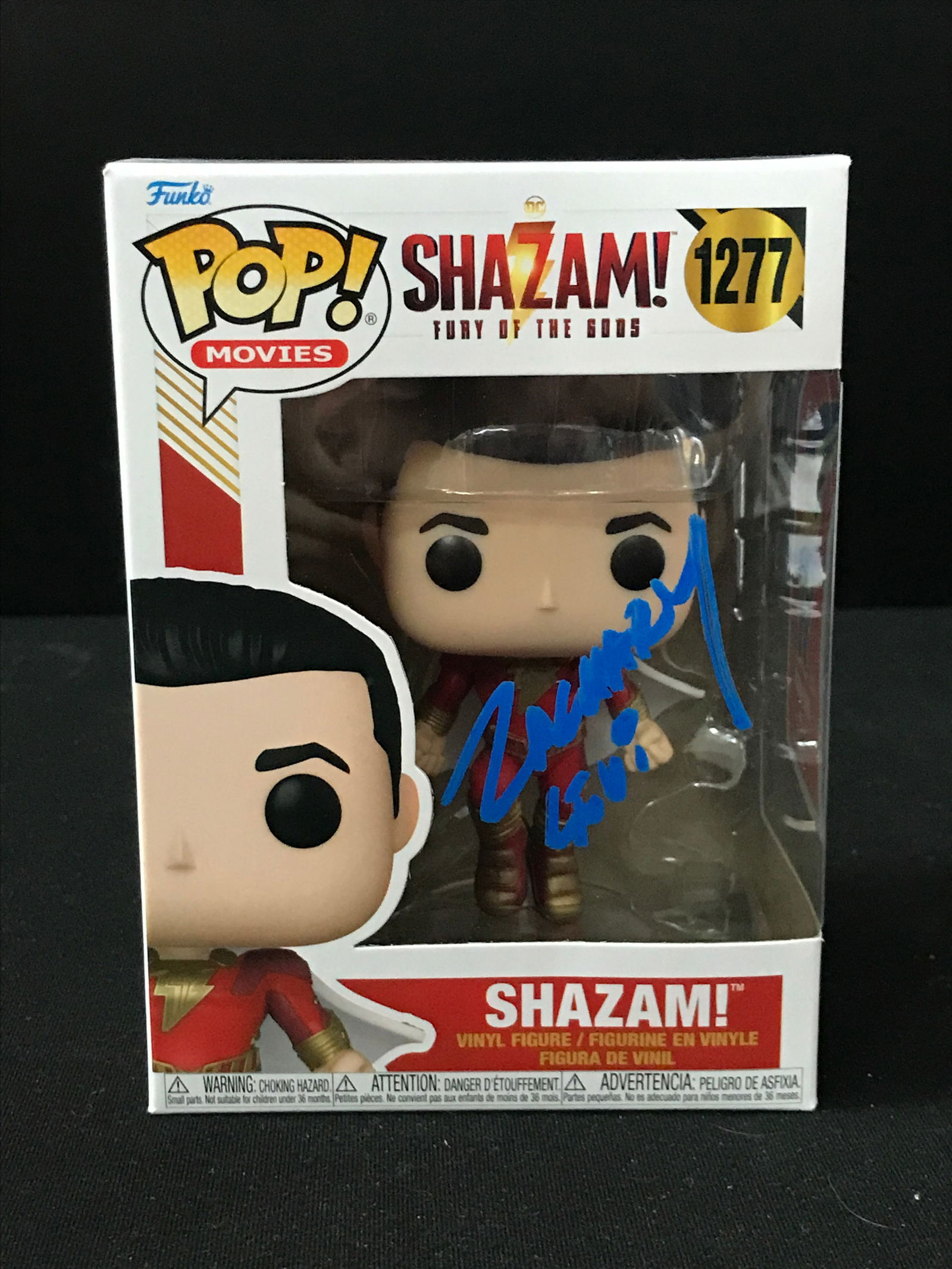 ZACHARY LEVI SIGNED SHAZAM FUNKO POP - WWOC COA (1 of 1)
