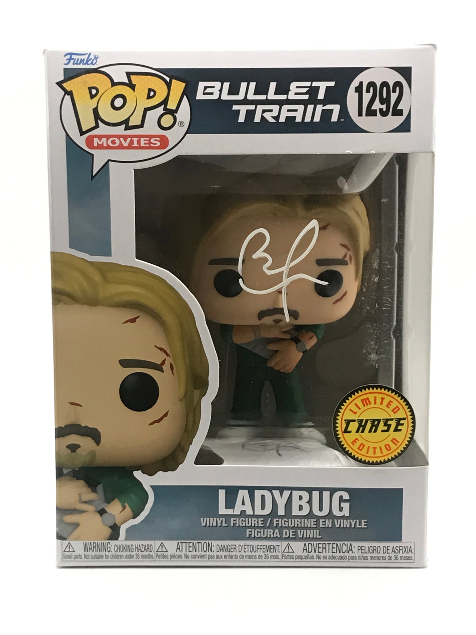 BRAD PITT SIGNED LADYBUG FUNKO POP - KB COA: Prices are in Canadian dollars