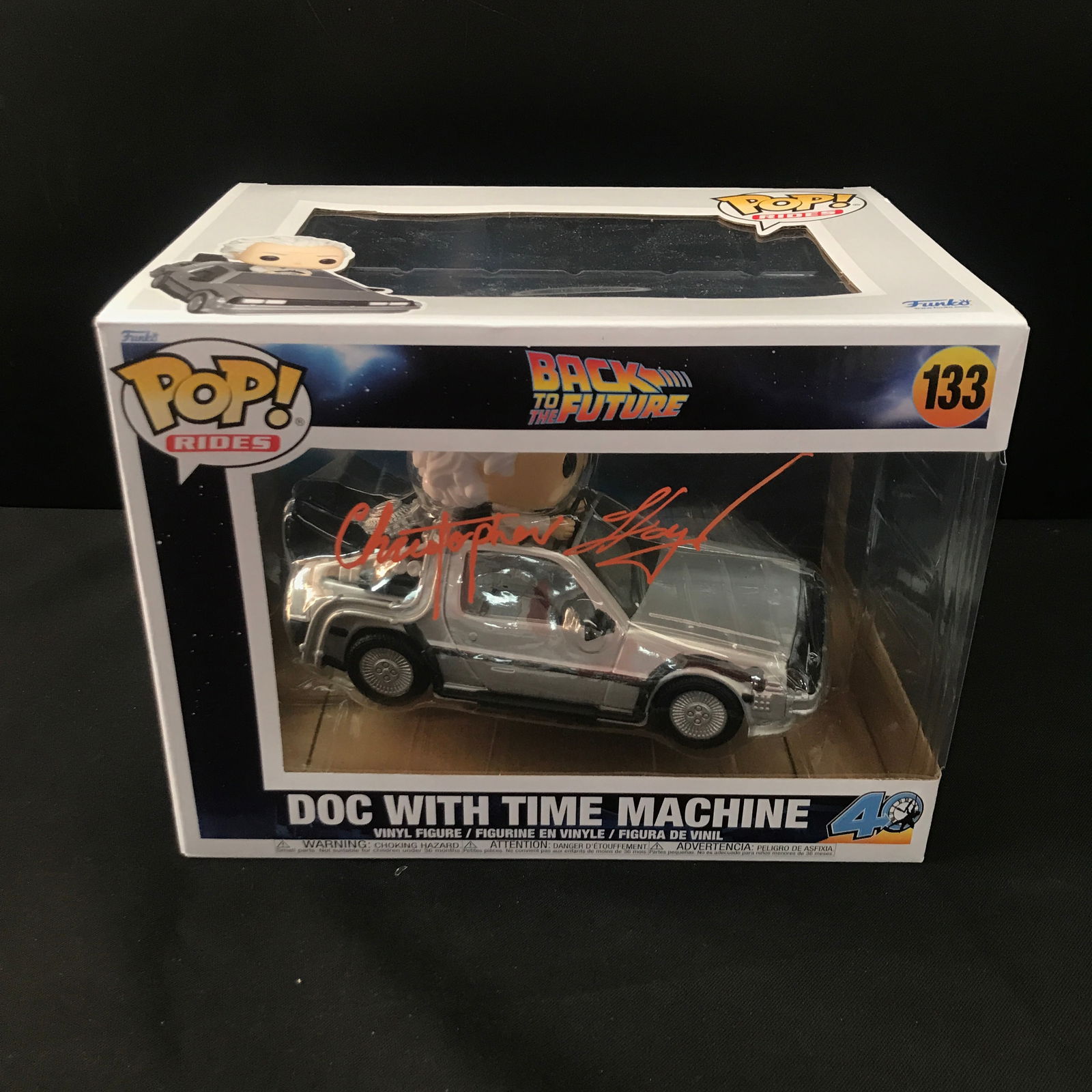 CHRISTOPHER LLOYD SIGNED DOC WITH TIME MACHINE FUNKO POP - WWOC COA (1 of 2)