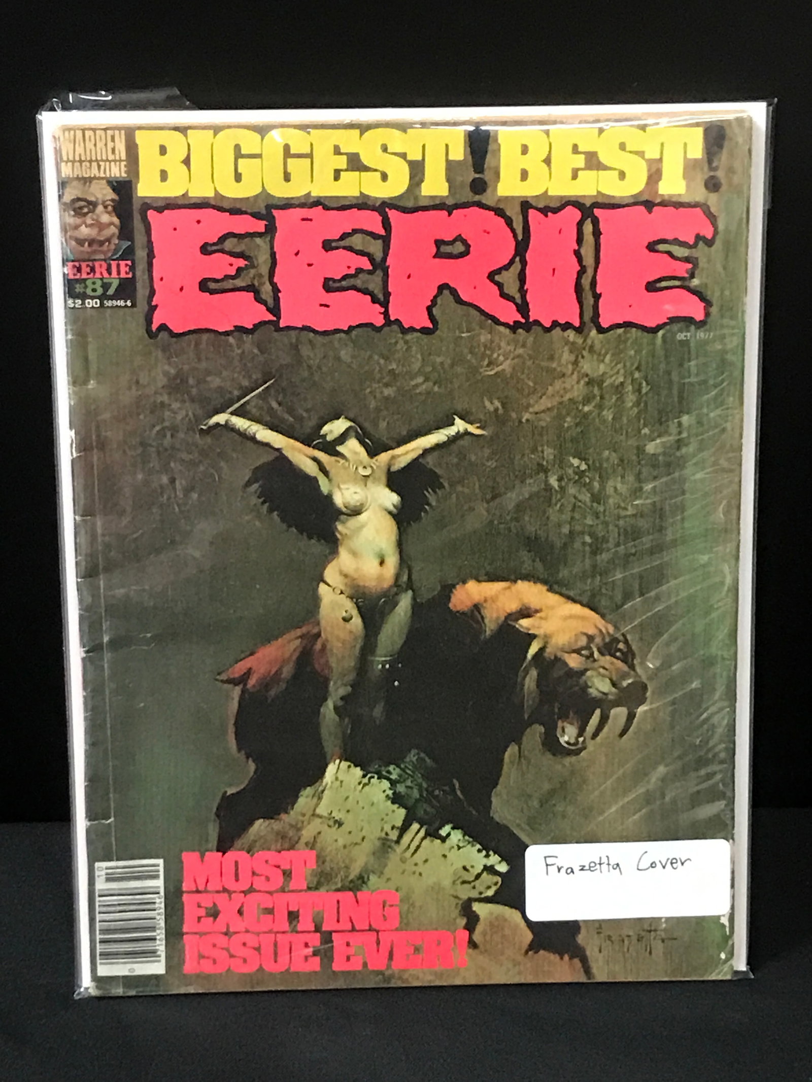 EERIE #87 FRAZETTA COVER - WARREN MAGAZINE: Prices are in Canadian dollars