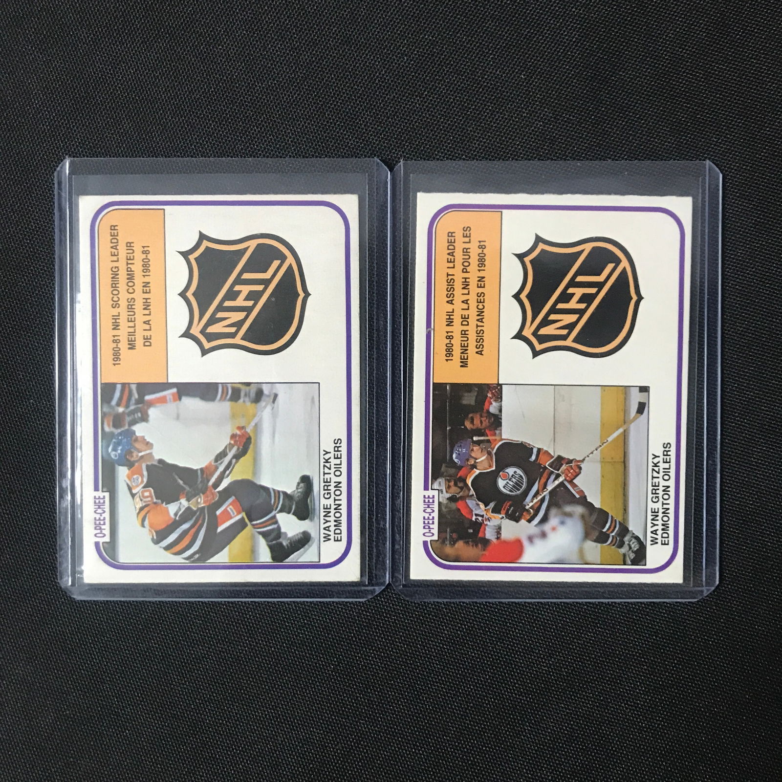 LOT OF 2 1981-82 OPC EDMONTON OILERS HOCKEY TRADING CARDS FEATURING WAYNE GRETZKY (1 of 1)