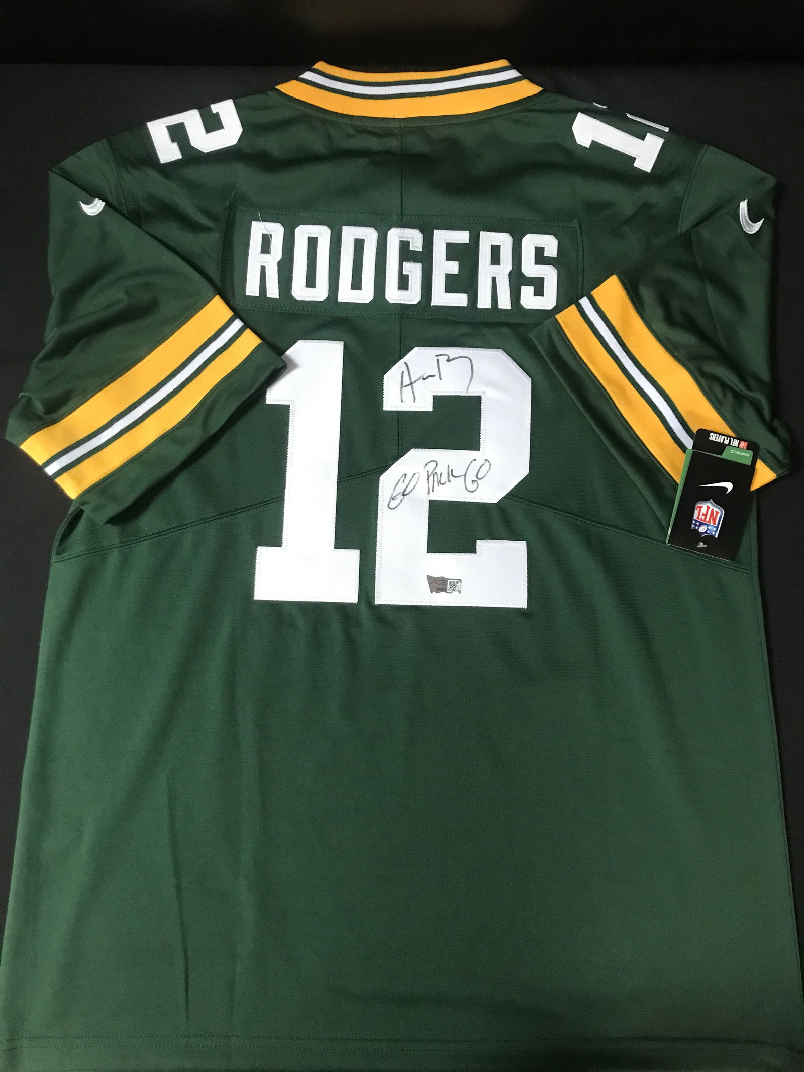 AARON RODGERS SIGNED Green Bay PACKERS CUSTOM JERSEY - ACE COA (1 of 2)