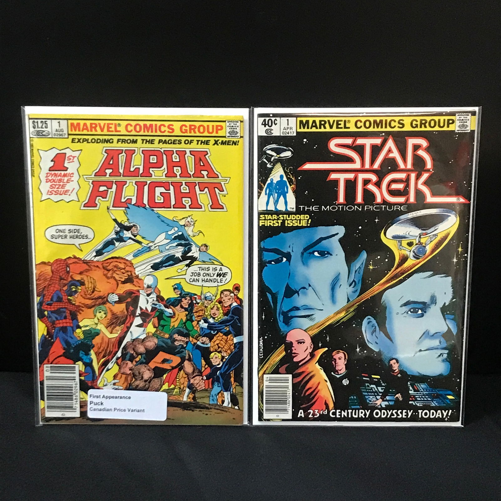 LOT OF 2 #1 COMICS - Star Trek AND ALPHA FLIGHT - MARVEL COMICS (1 of 1)