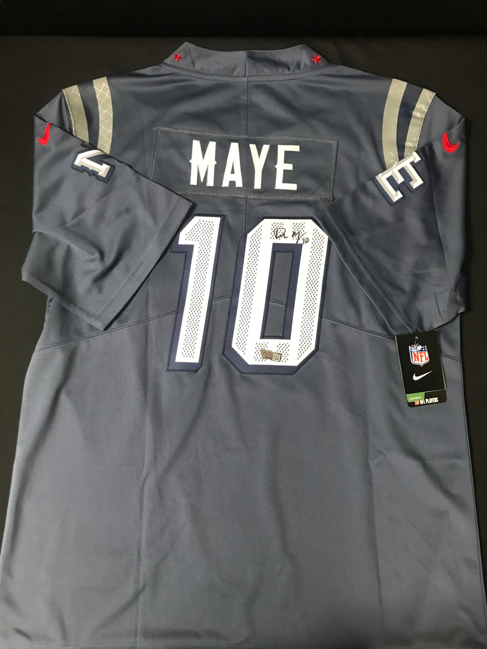 DRAKE MAYE SIGNED New England PATRIOTS CUSTOM JERSEY - ACE COA (1 of 3)