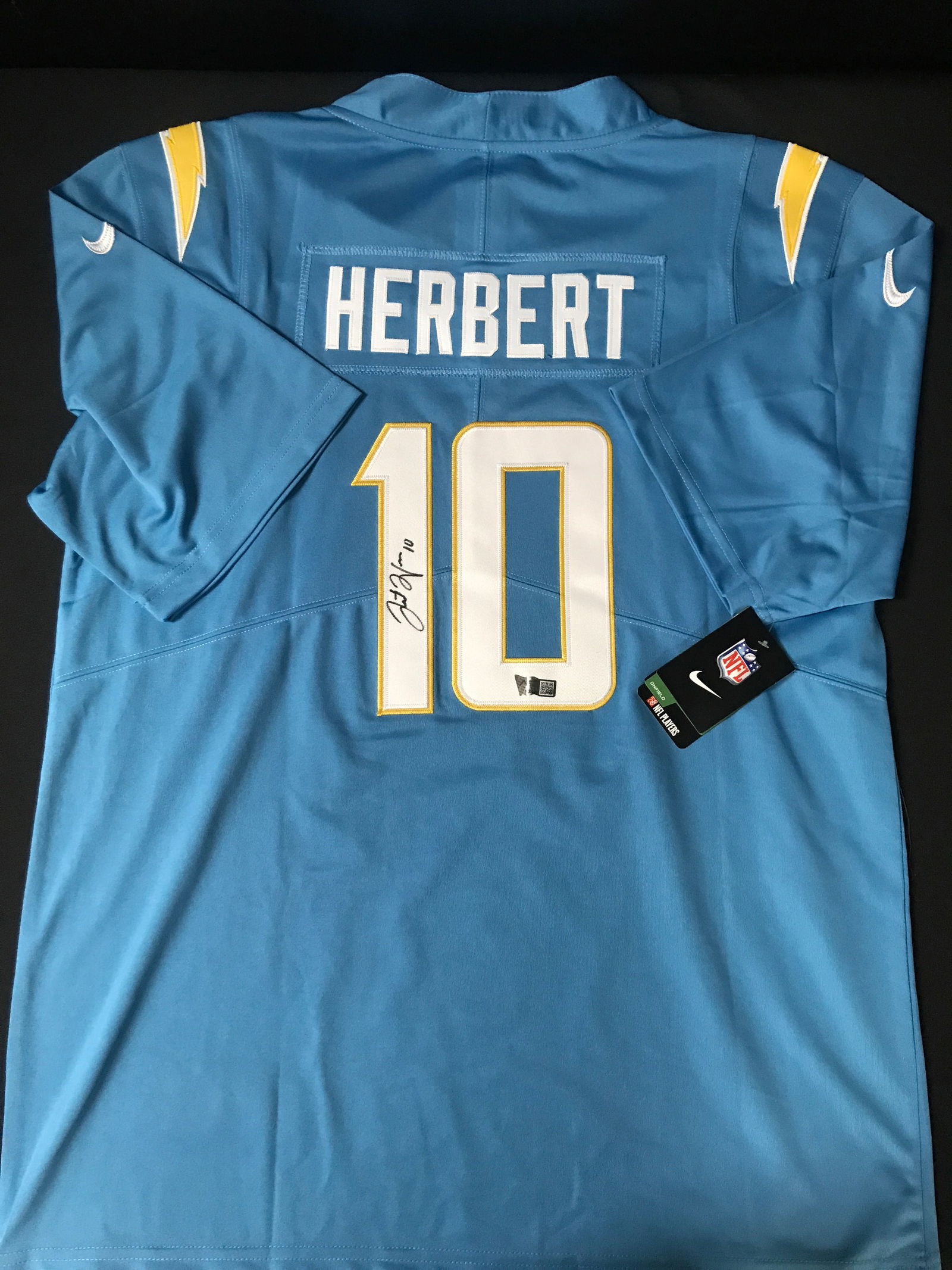 JUSTIN HERBERT SIGNED Los Angeles CHARGERS CUSTOM JERSEY - ACE COA (1 of 3)