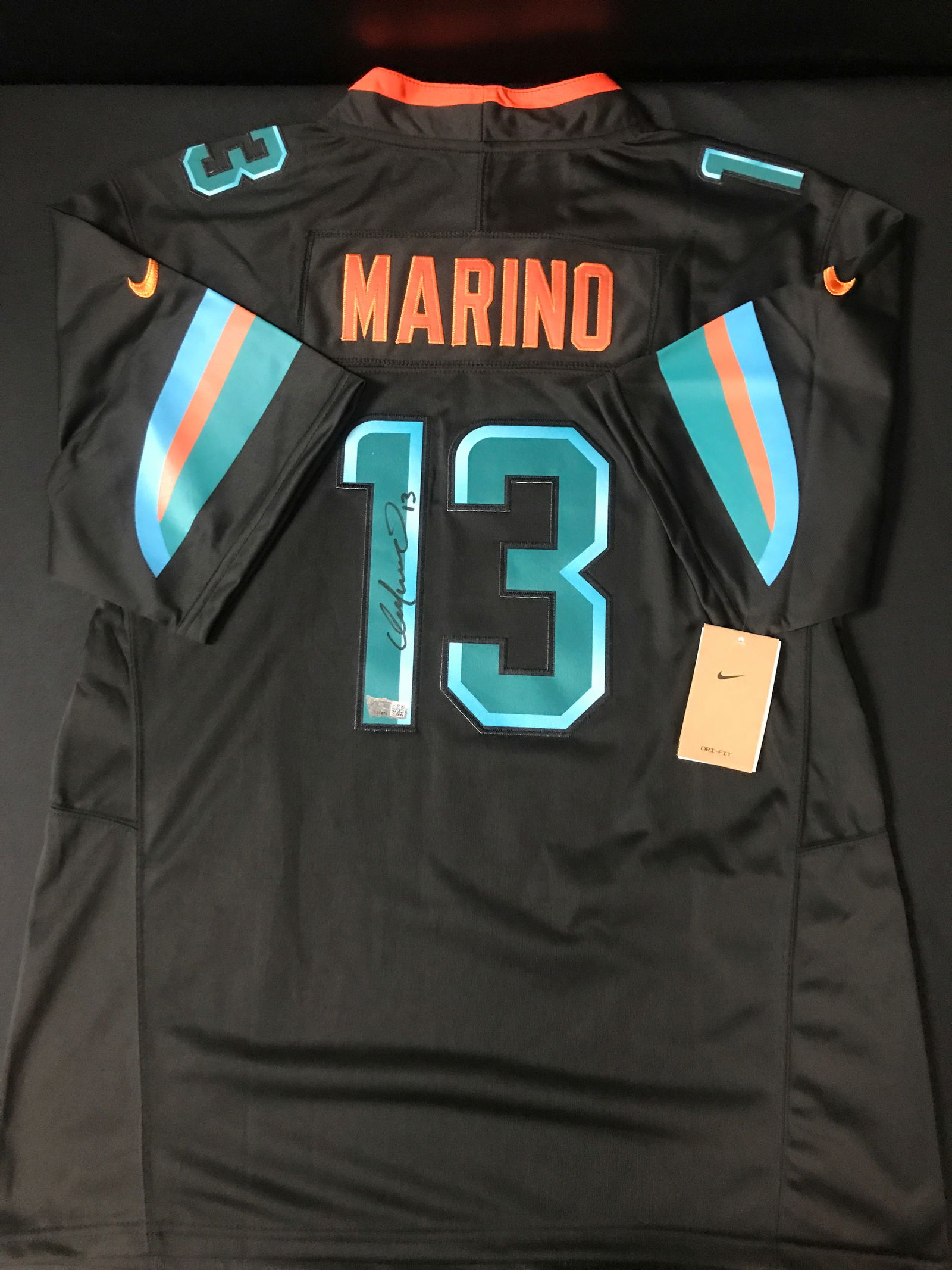 DAN MARINO SIGNED MIAMI DOLPHINS CUSTOM JERSEY - ACE COA (1 of 3)