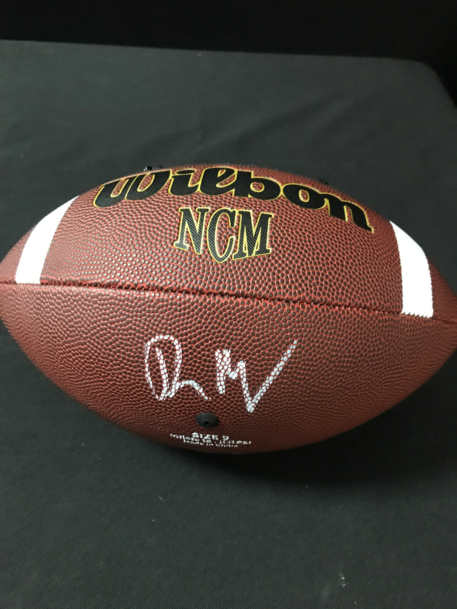 DRAKE MAYE SIGNED FOOTBALL (ACE COA): Prices are in Canadian dollars