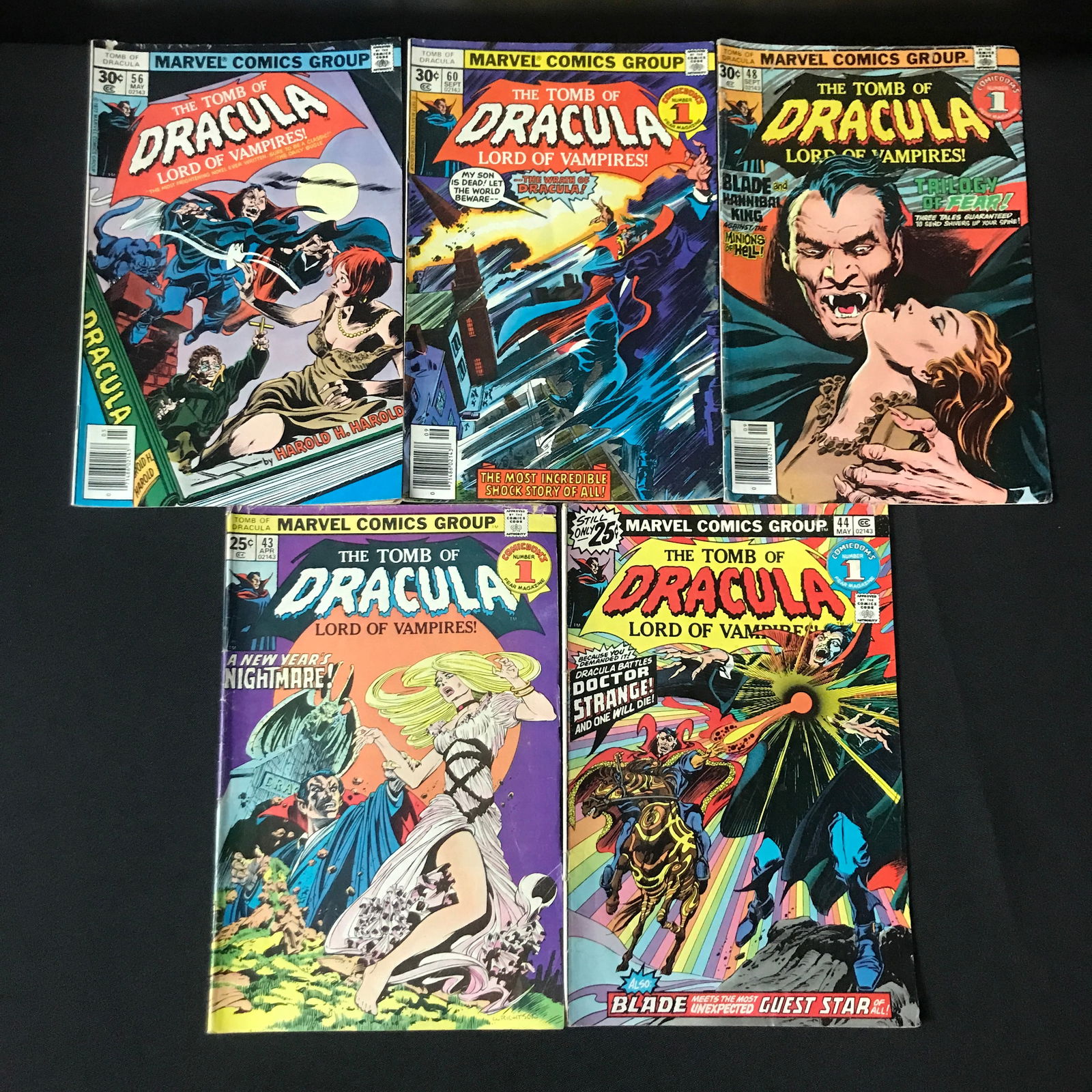 LOT OF 5 TOMB OF DRACULA COMICS - MARVEL COMICS (1 of 1)