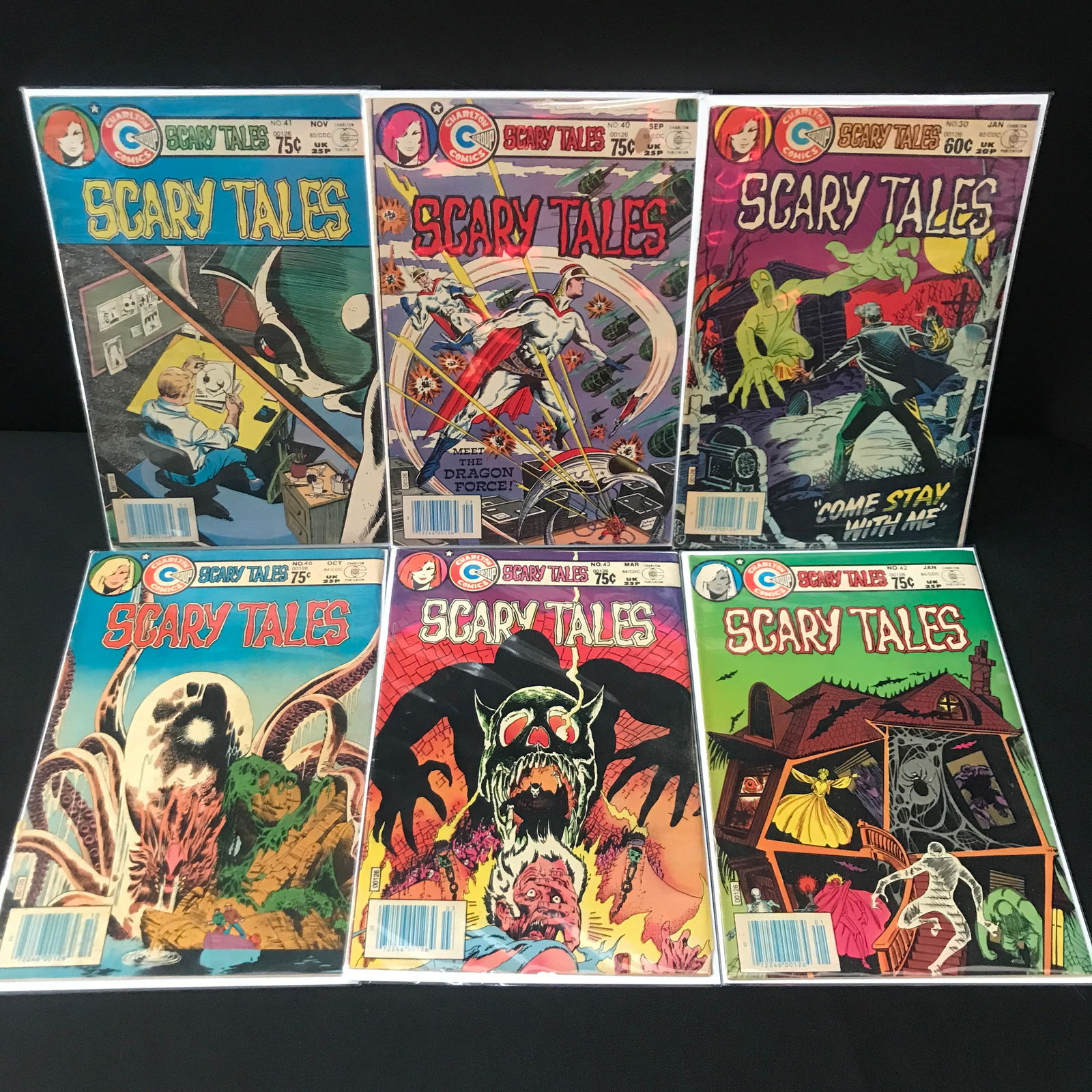 LOT OF 6 SCARY TALES COMICS - CHARLTON COMICS (1 of 1)