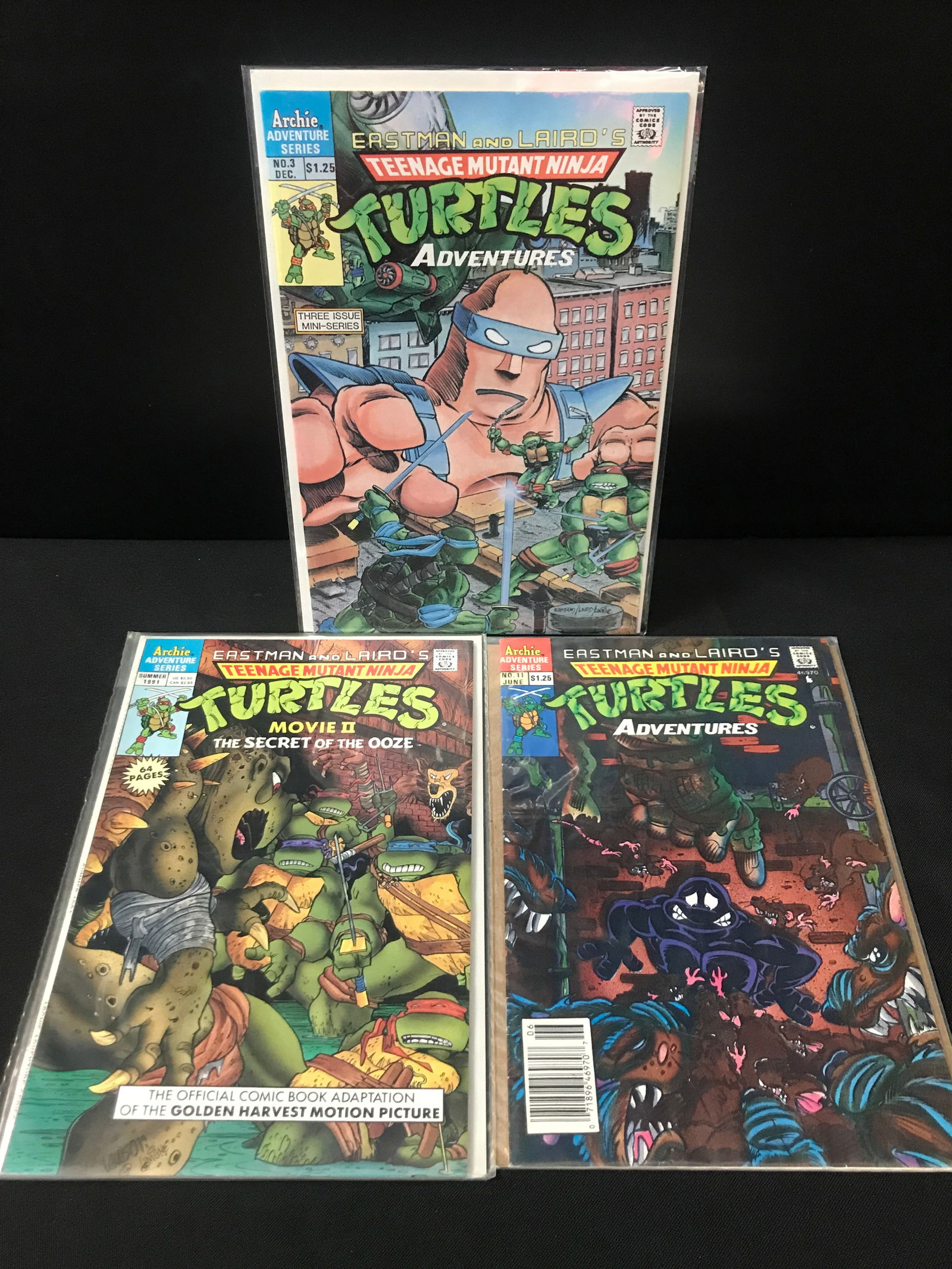 LOT OF 3 TEENAGE MUTANT NINJA TURTLES COMICS - ARCHIE (1 of 1)