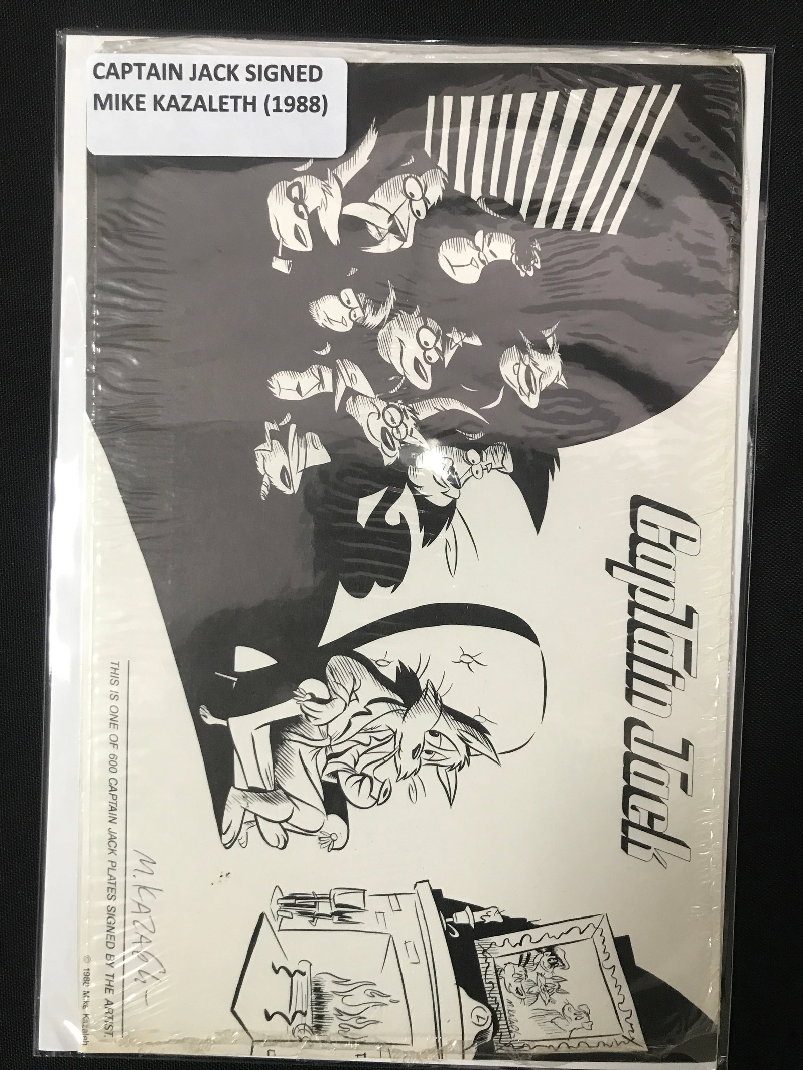 MIKE KAZALETH SIGNED CAPTAIN JACK 1988 COMIC: Prices are in Canadian dollars