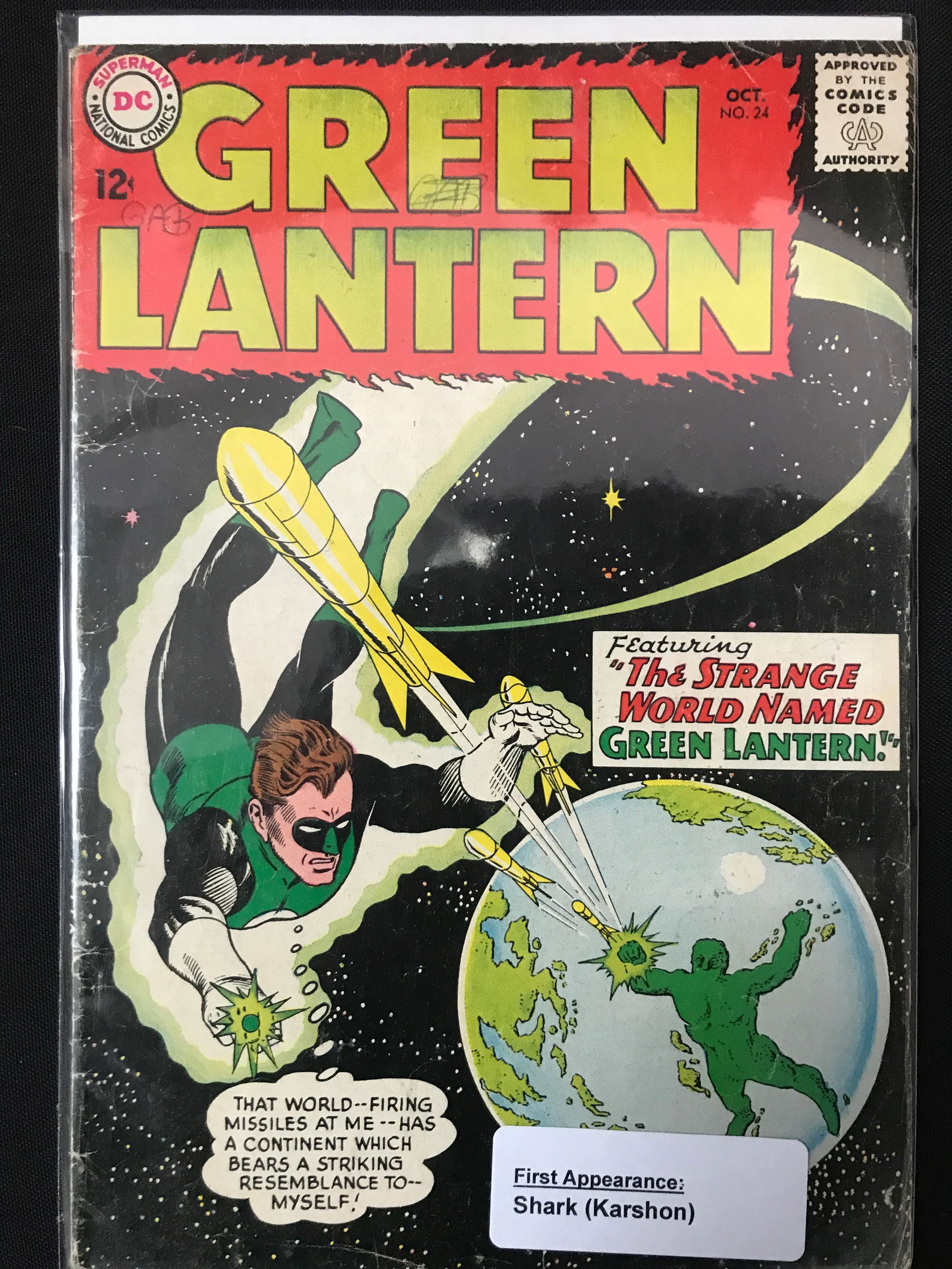 DC COMICS GREEN LANTERN NO.24 1ST APP SHARK (1 of 1)