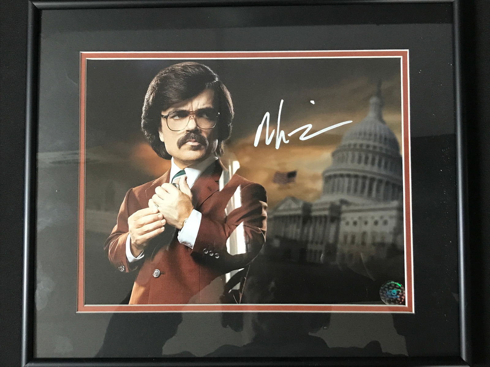 PETER DINKLAGE SIGNED AND CUSTOM FRAMED 8 X 10 PHOTO (KB COA): Prices are in Canadian dollars