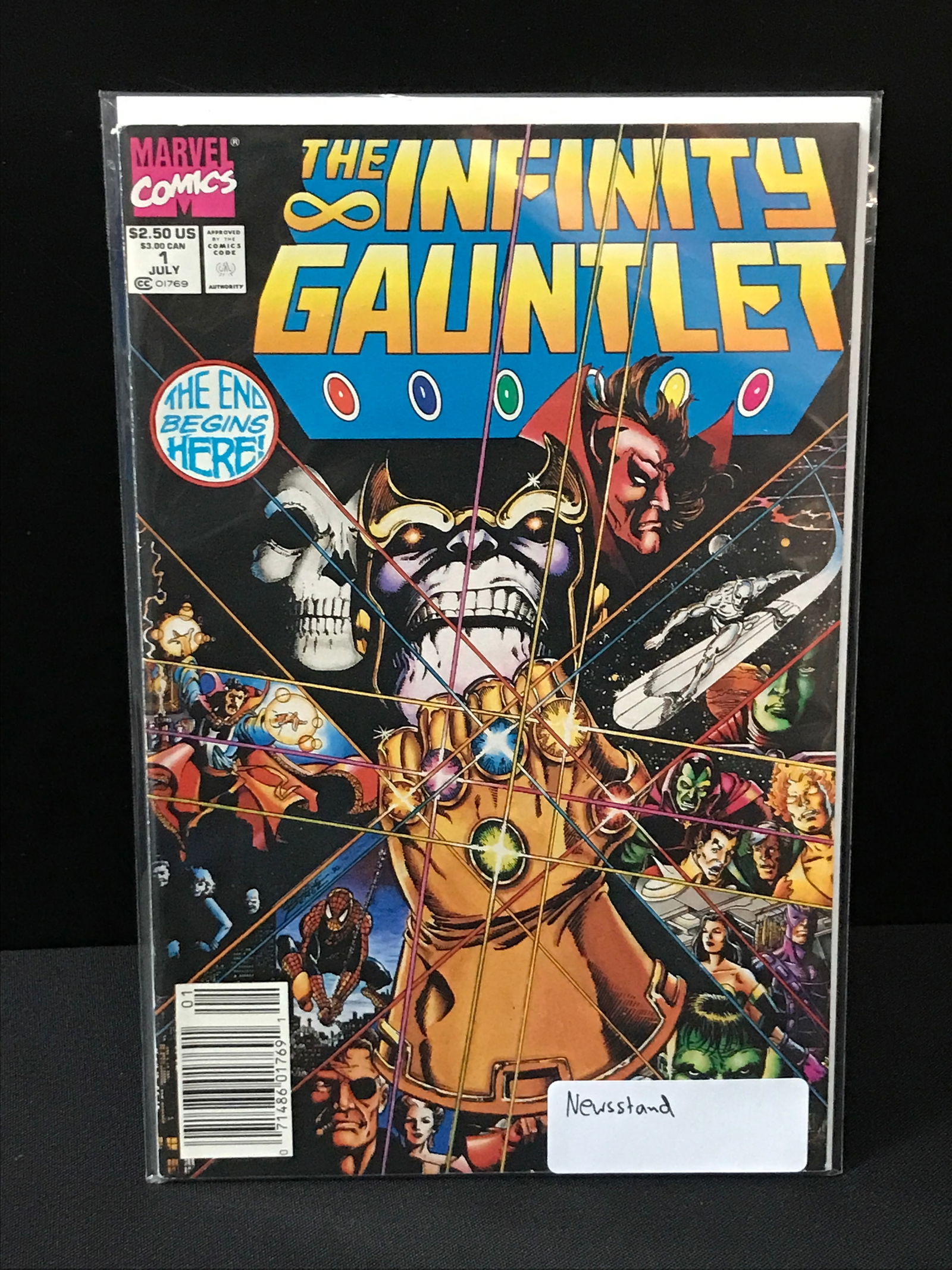 THE INFINITY GAUNTLET #1 NEWSSTAND EDITION - MARVEL COMICS (1 of 1)